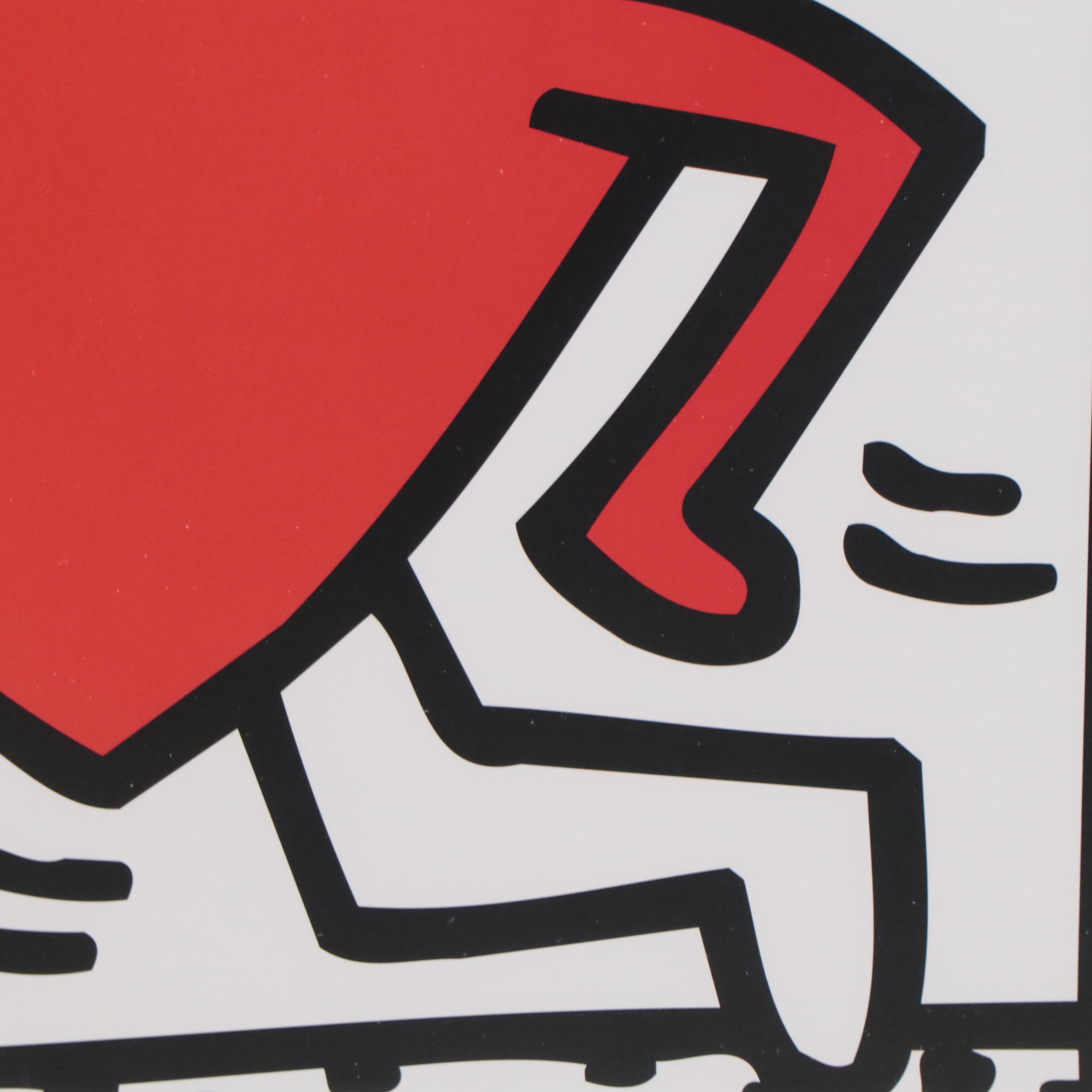 Offset Print After Keith Haring "Running Heart"