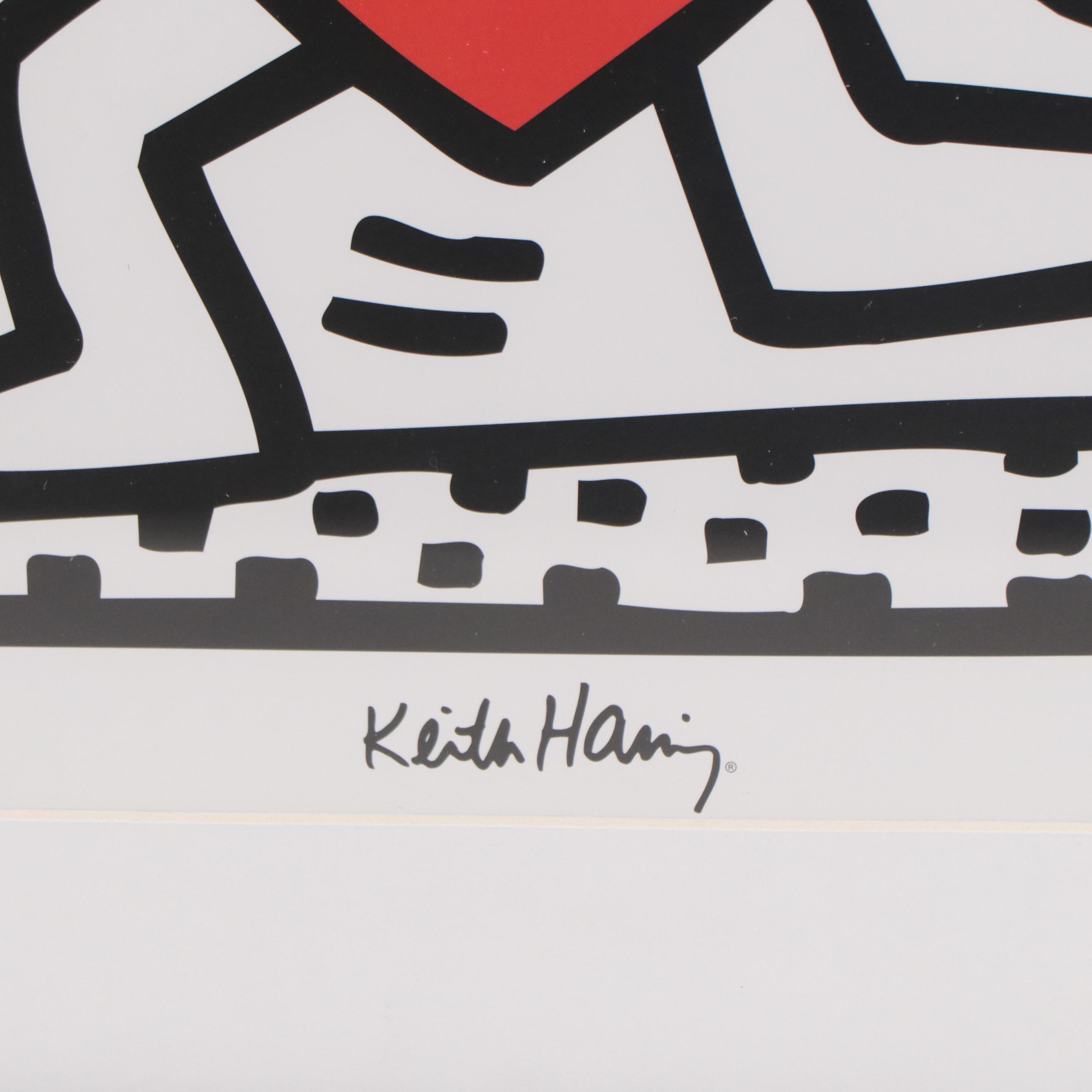 Offset Print After Keith Haring "Running Heart"