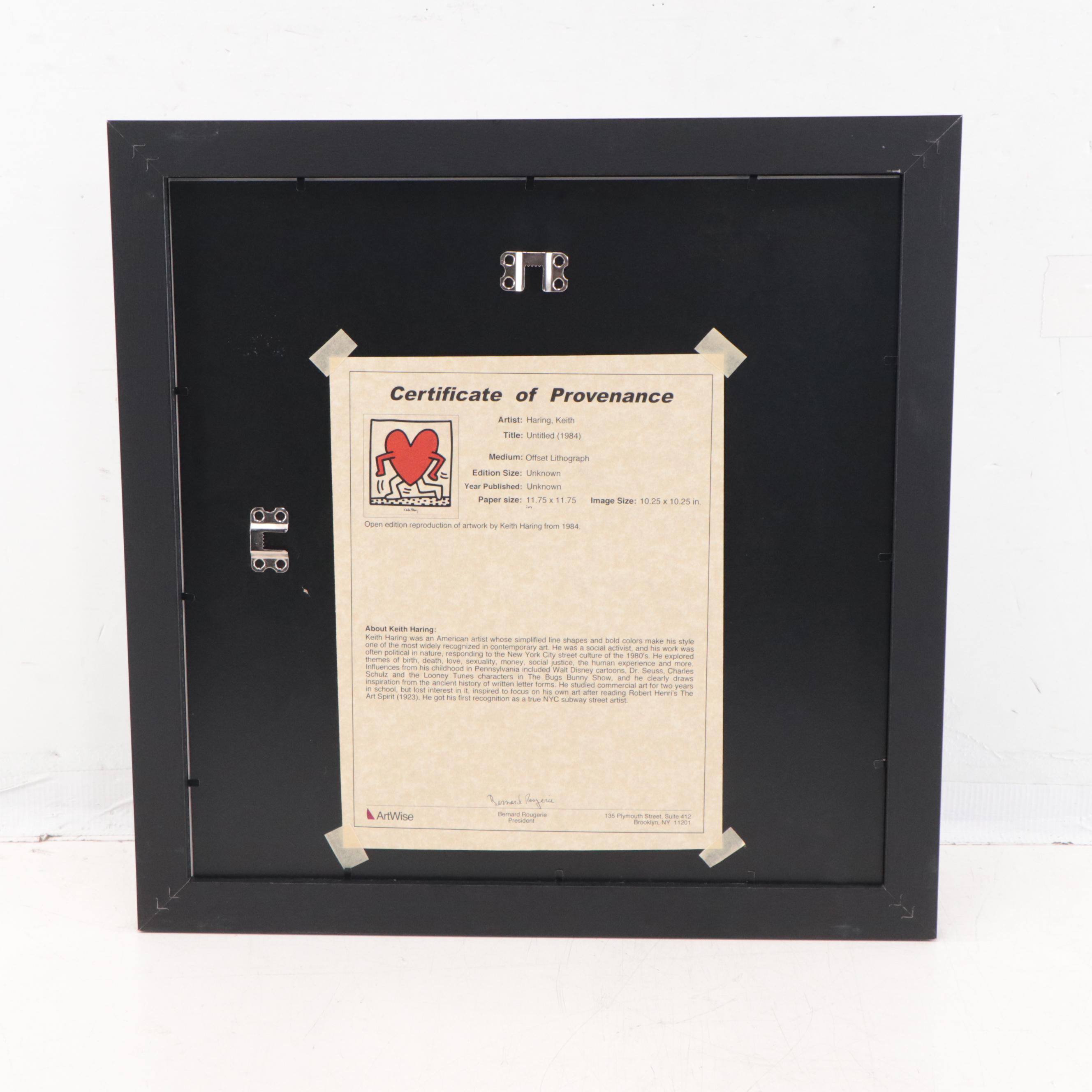 Offset Print After Keith Haring "Running Heart"