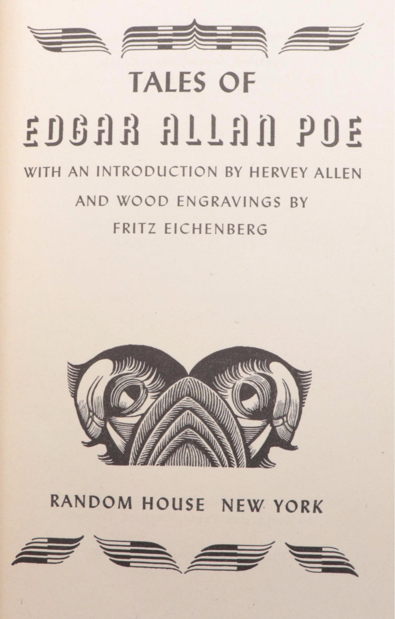 Fritz Eichenberg Illustrated "Tales of Edgar Allan Poe," 1944