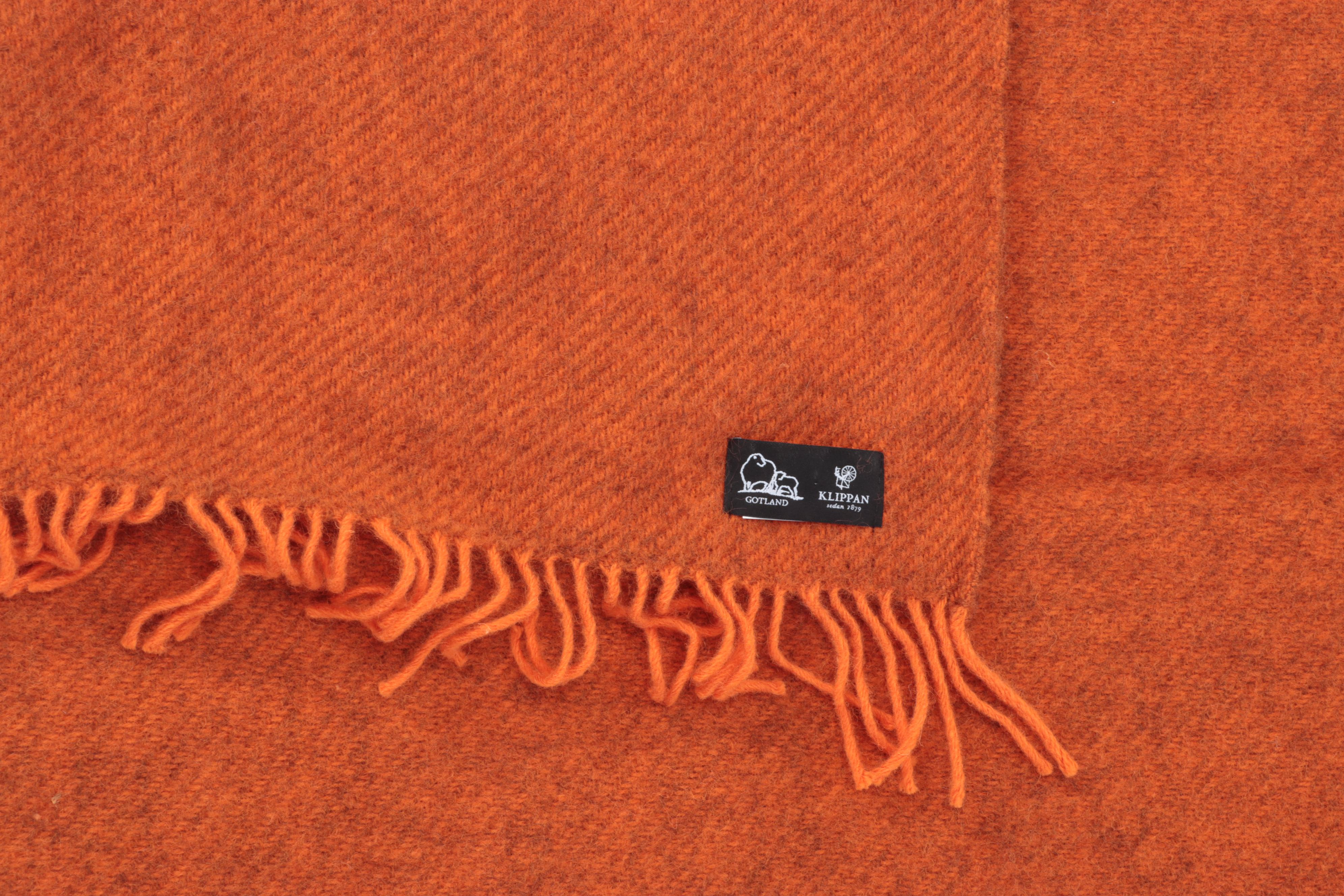 Klippan Fringed Gotland Wool Throw Blanket