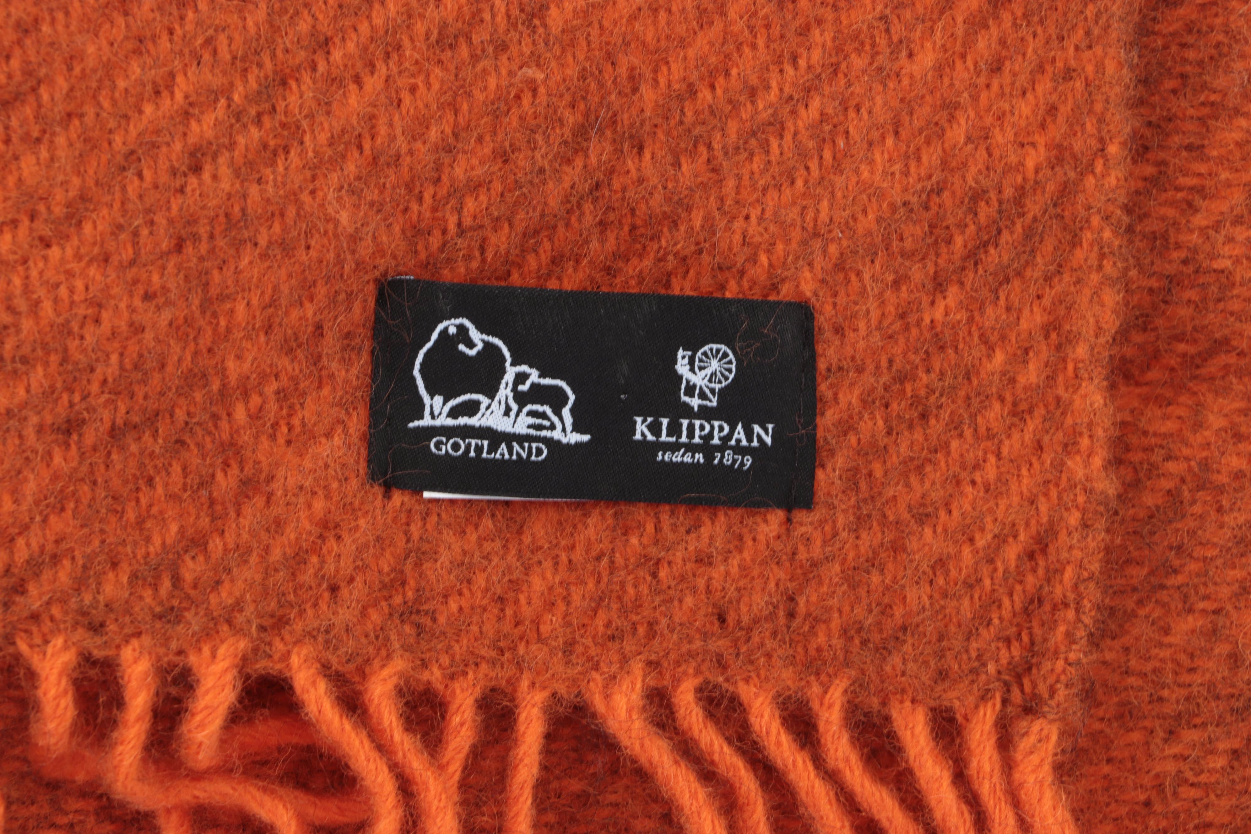 Klippan Fringed Gotland Wool Throw Blanket