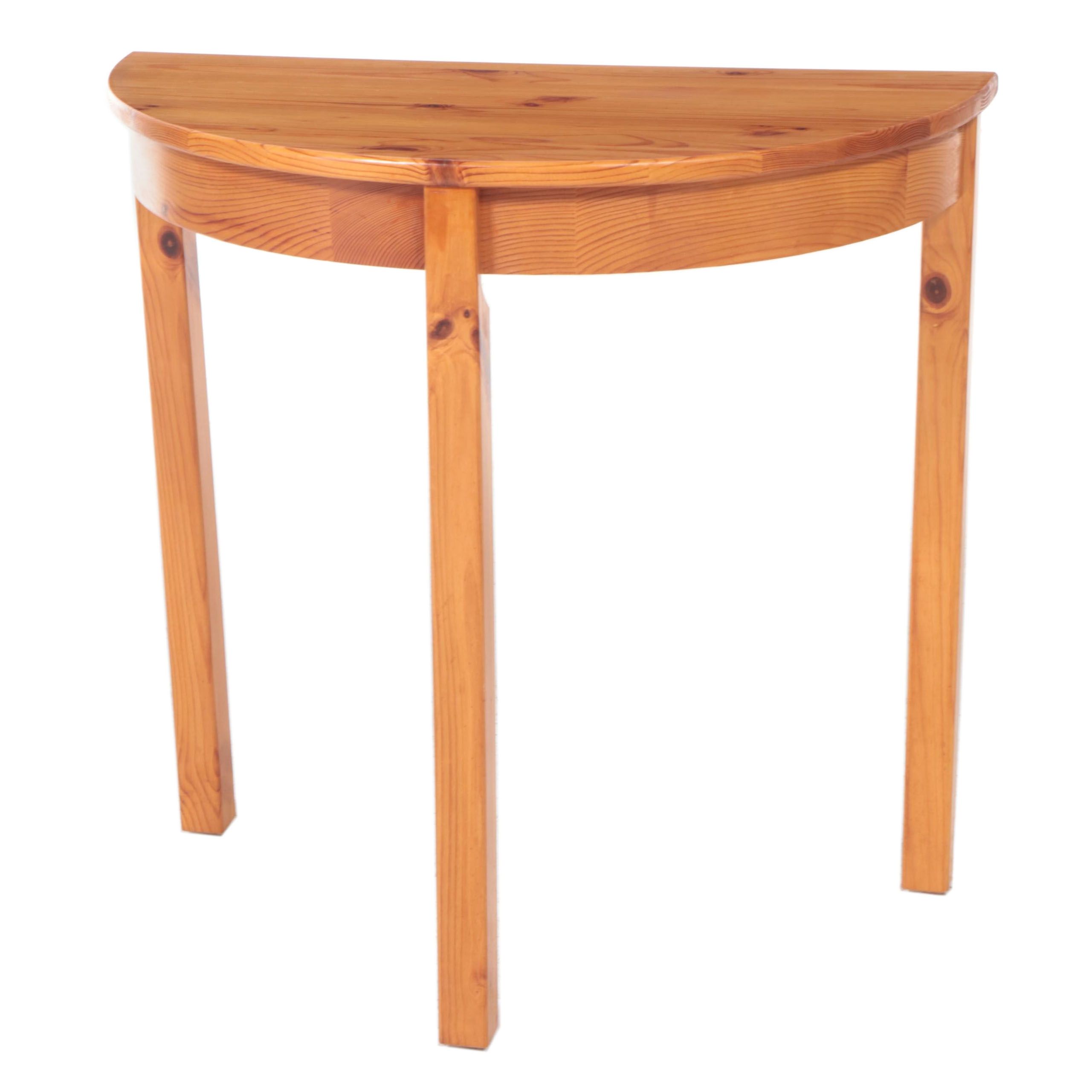 IKEA "Ingo" Pine Demilune Side Table