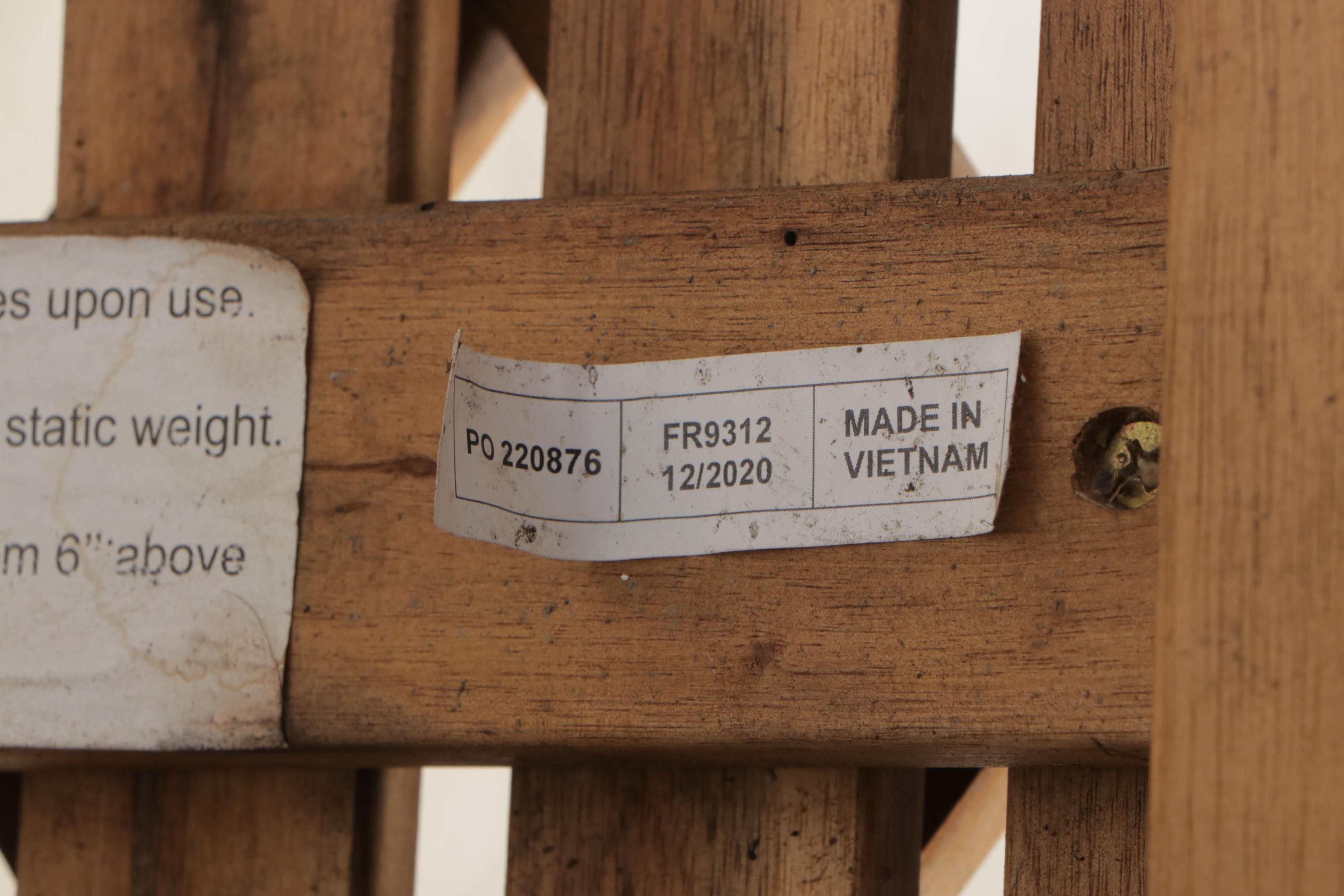 Slatted Hardwood Folding Garden Bench