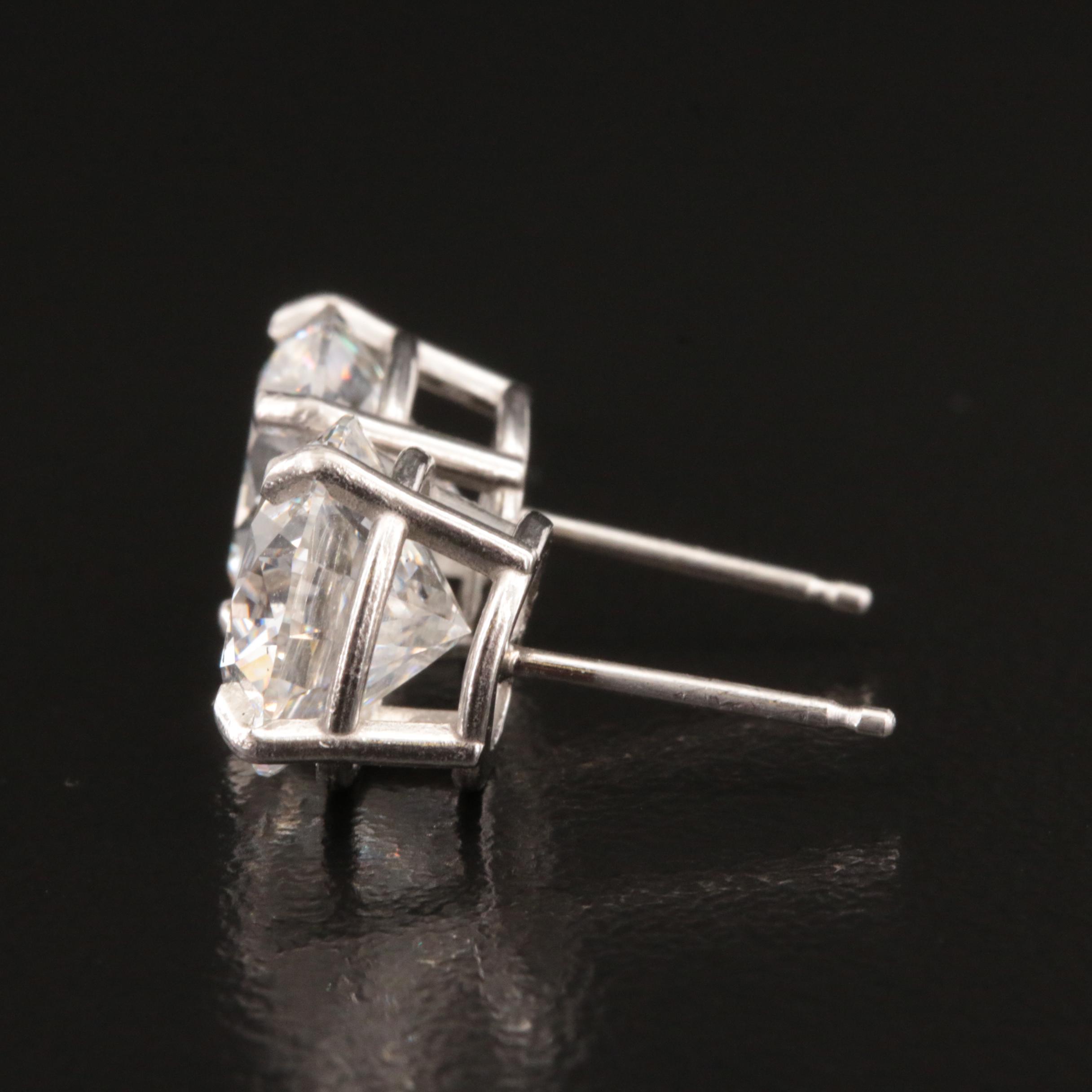 Platinum 5.50 CTW Lab Grown Diamond Stud Earrings with IGI Reports