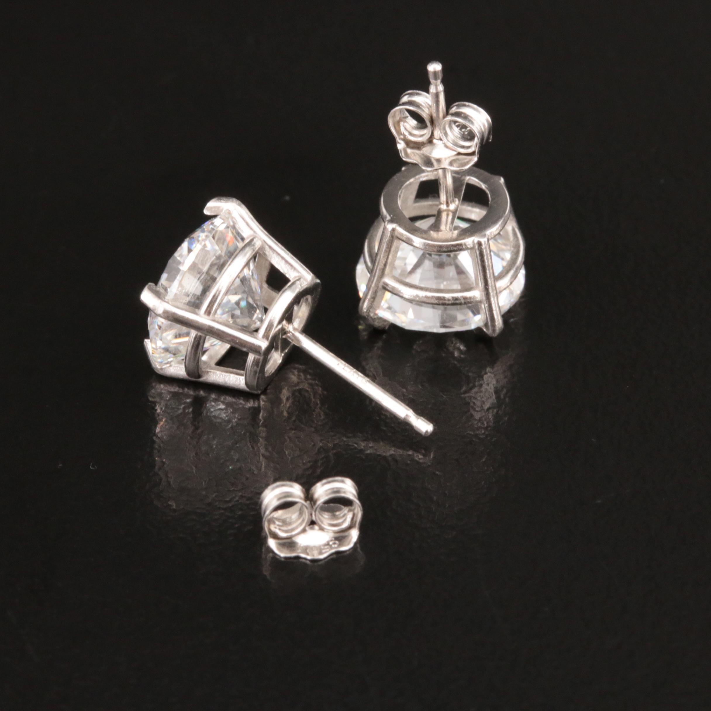 Platinum 5.50 CTW Lab Grown Diamond Stud Earrings with IGI Reports