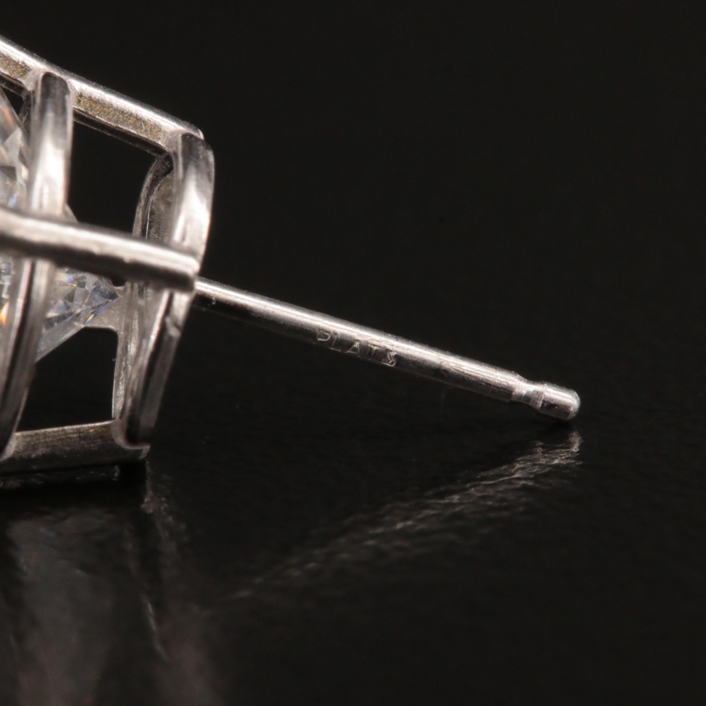 Platinum 5.50 CTW Lab Grown Diamond Stud Earrings with IGI Reports