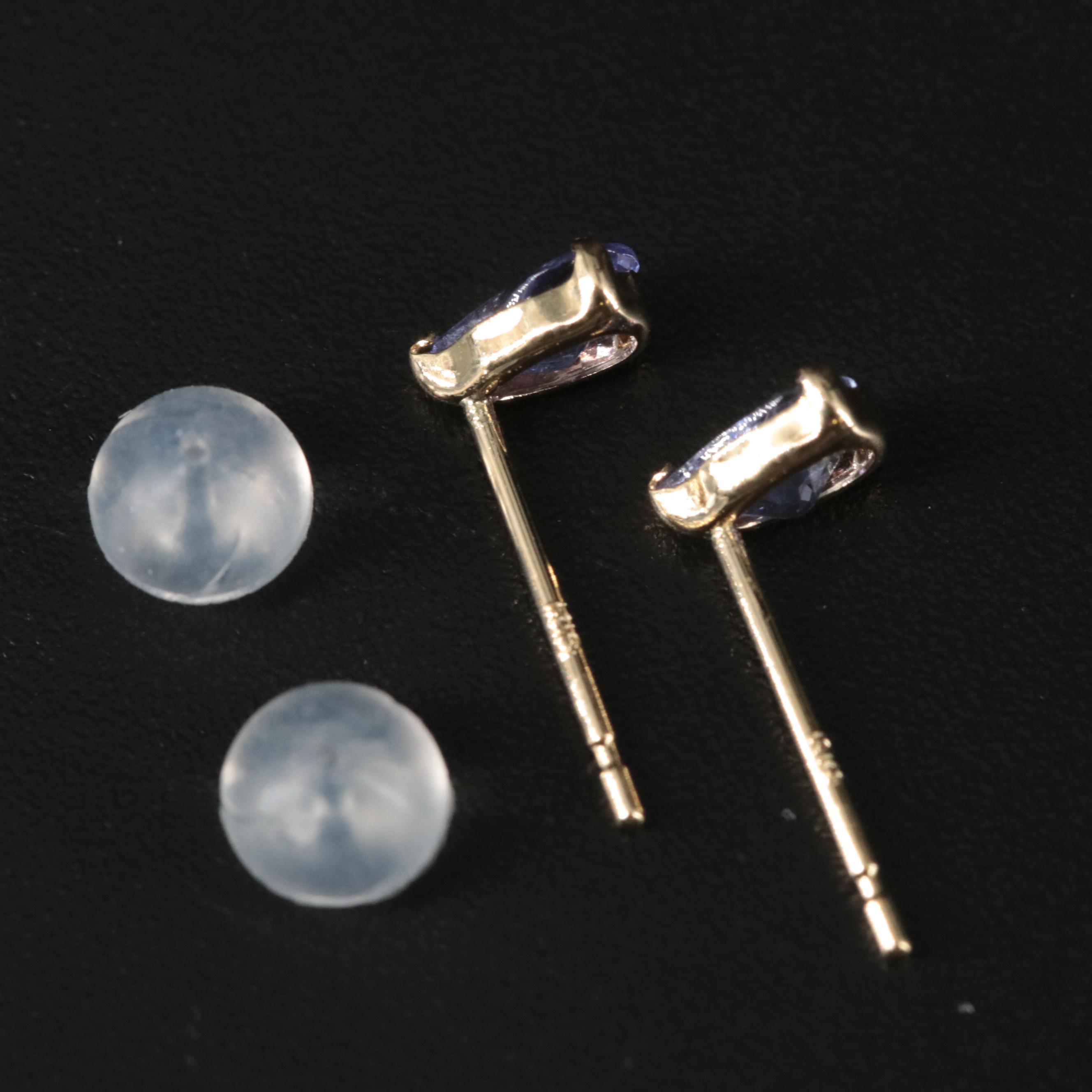 18K Tanzanite Stud Earrings