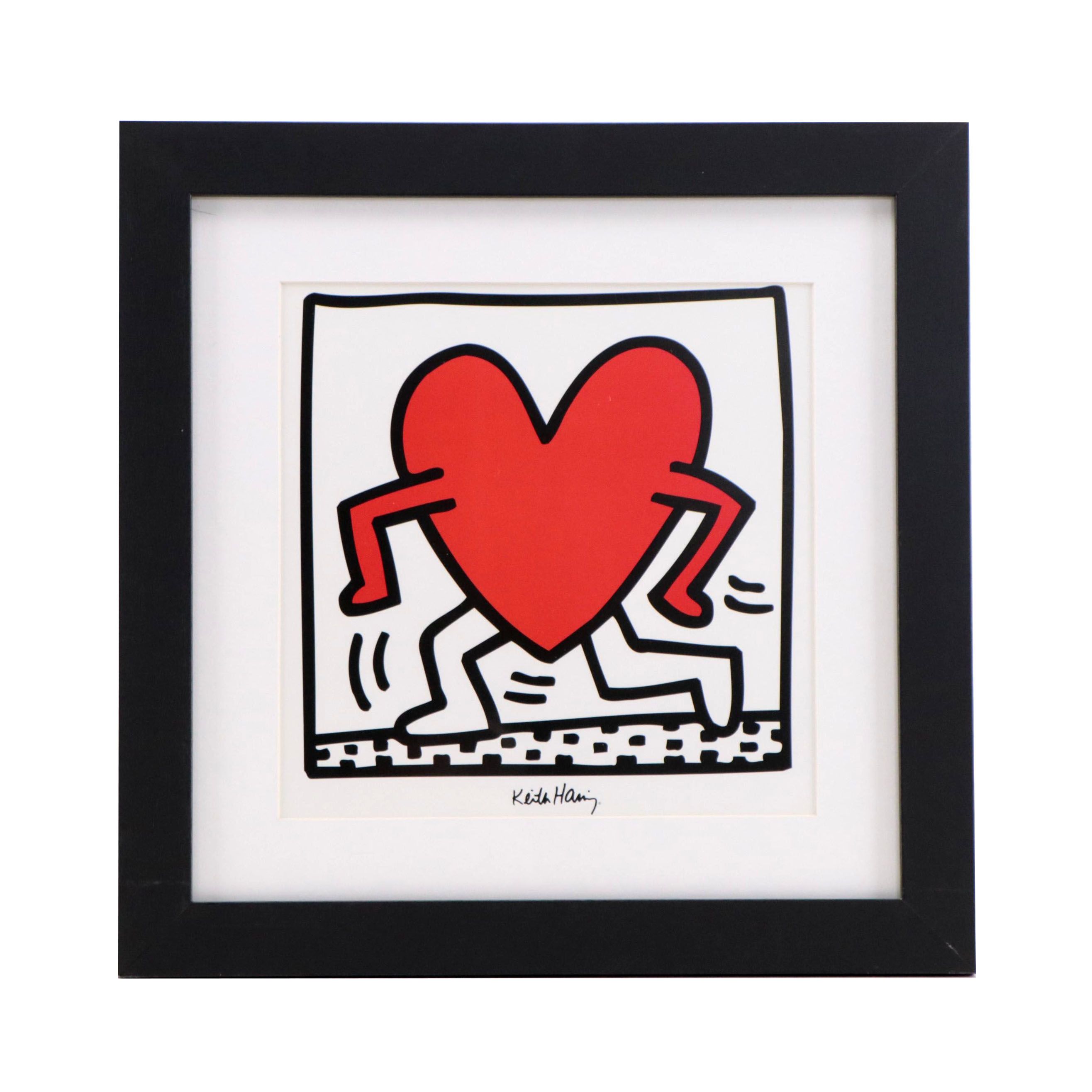 Offset Print After Keith Haring "Running Heart"