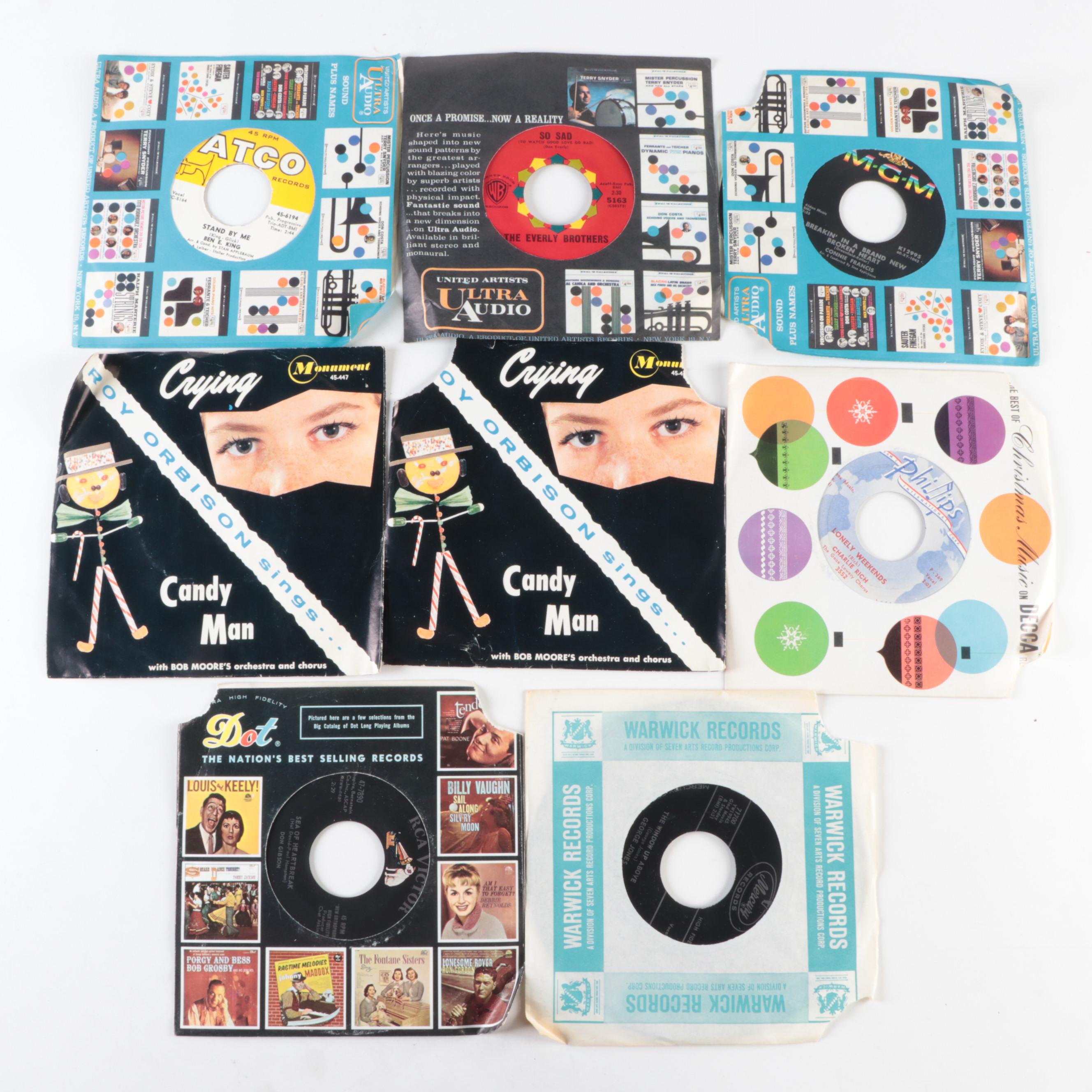 Everly Brothers, Connie Francis, Carl Perkins and Other 45 Records