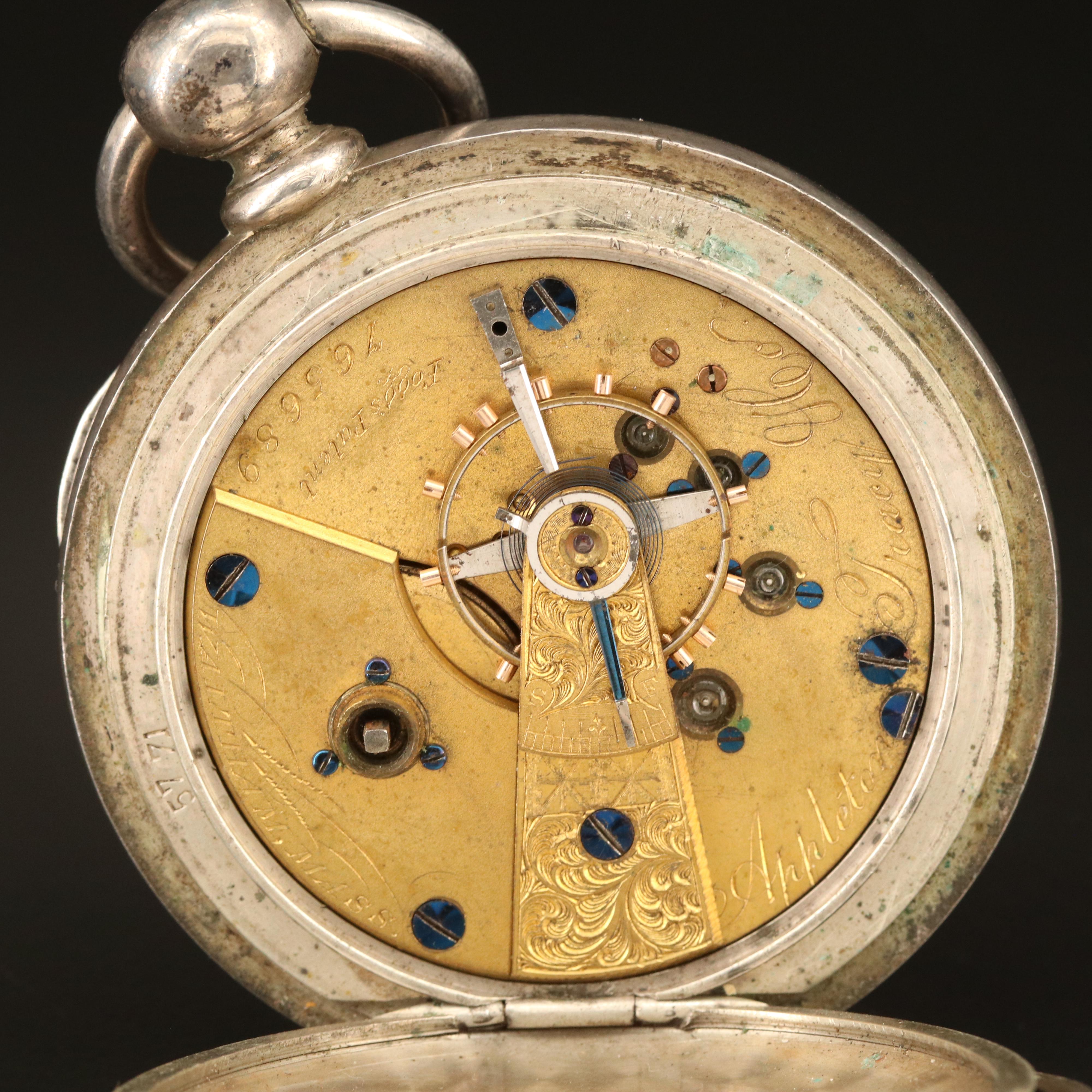 1857 Coin Silver American Watch Co. Pocket Watch