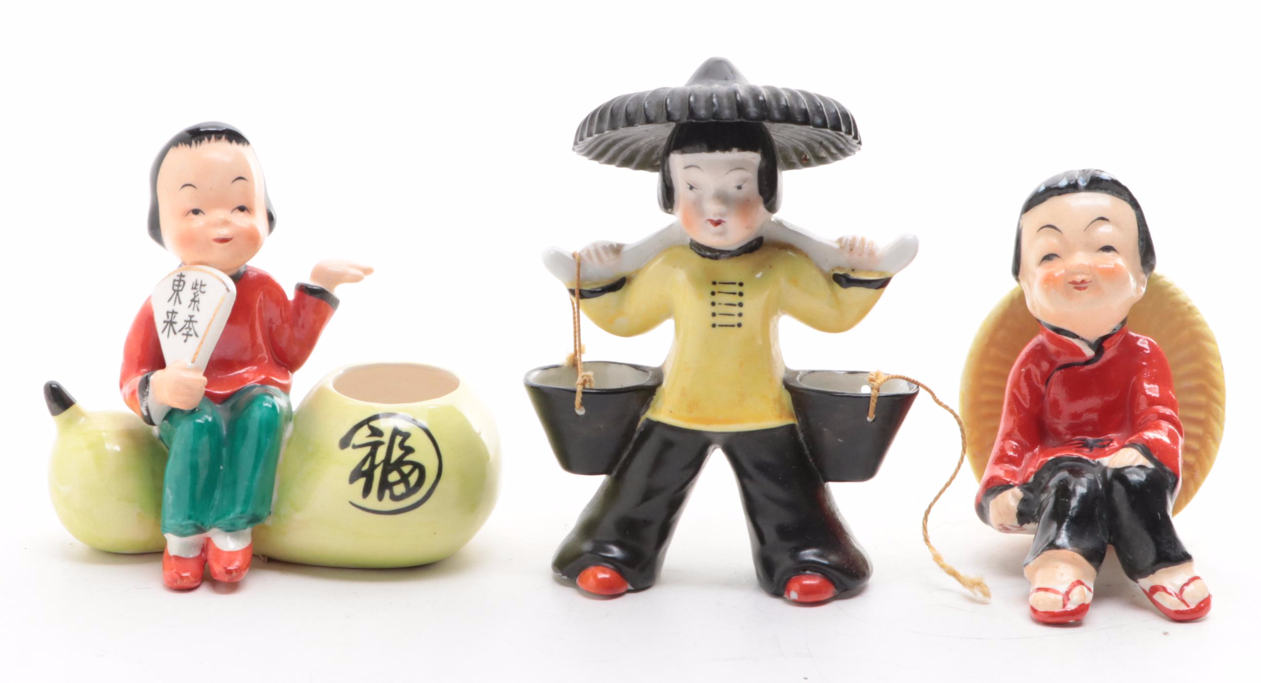 Napco and Other Japanese Made Porcelain Children Figurines, Mid-20th C.
