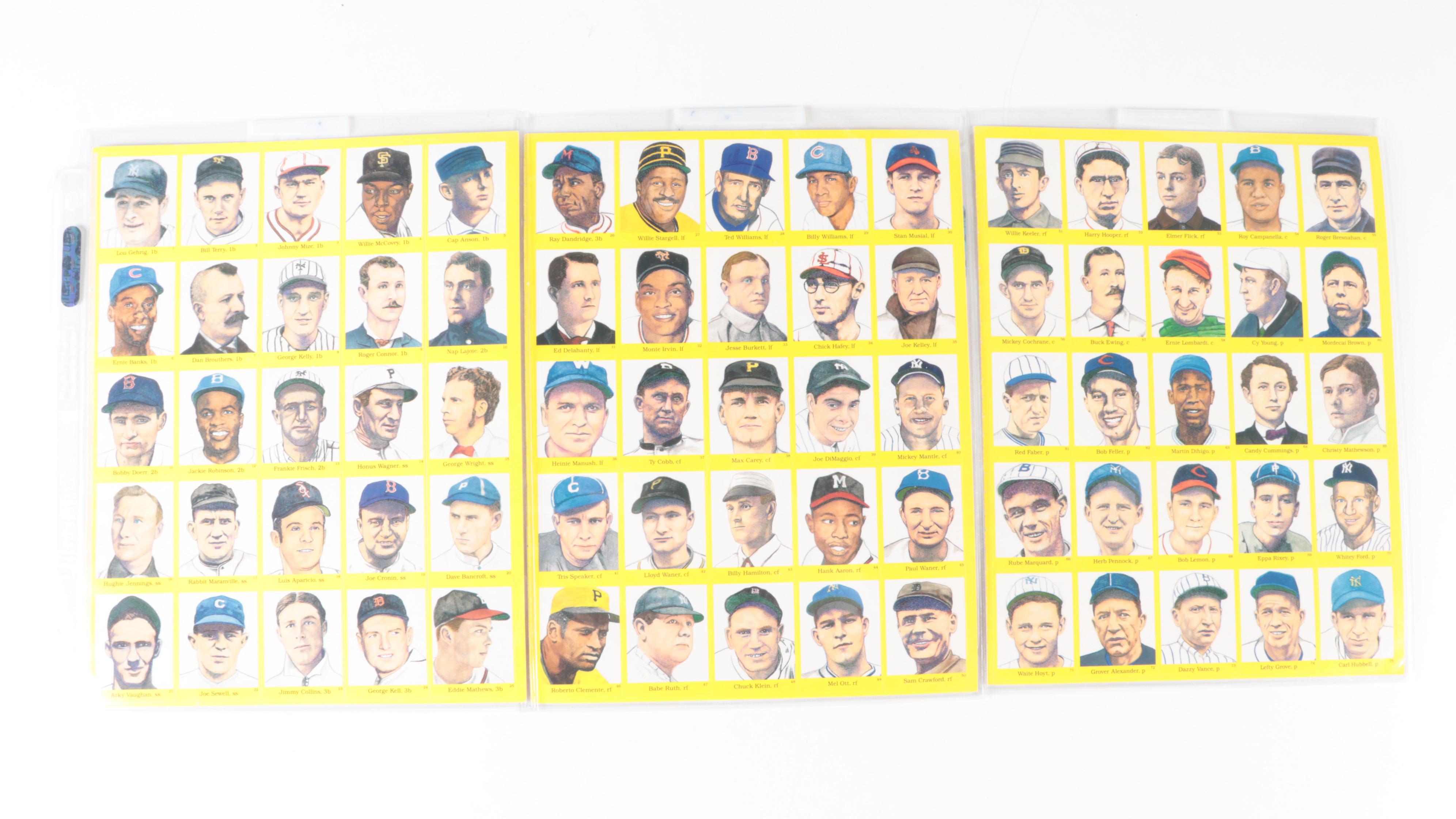 Baseball Stickers, Prints, Card Sheets and Elvis Stamps in Ballantine Beer Tray