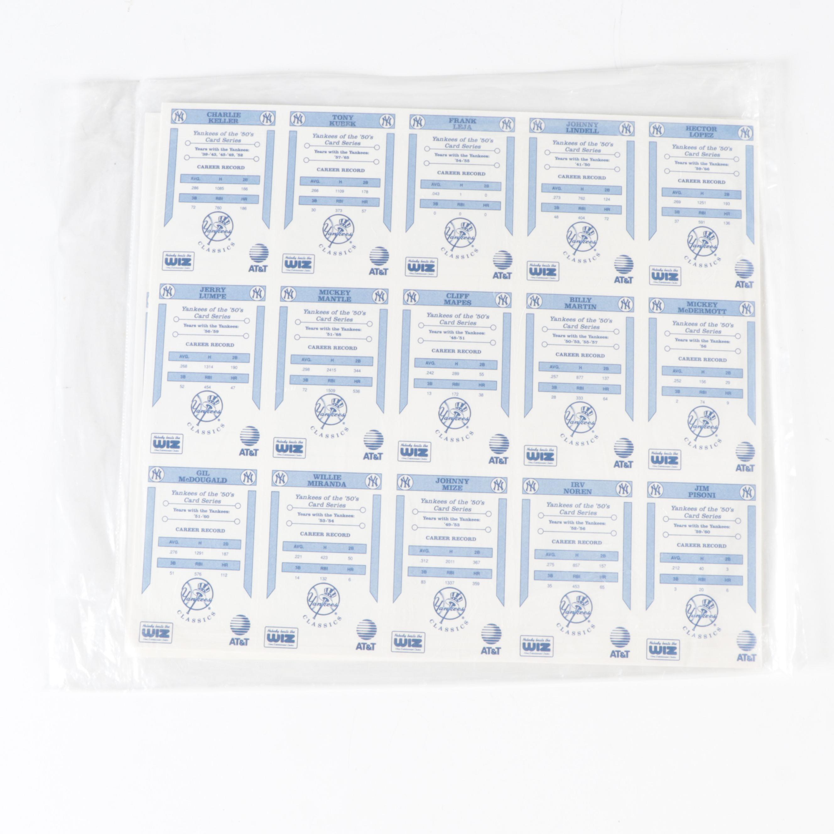 Baseball Stickers, Prints, Card Sheets and Elvis Stamps in Ballantine Beer Tray