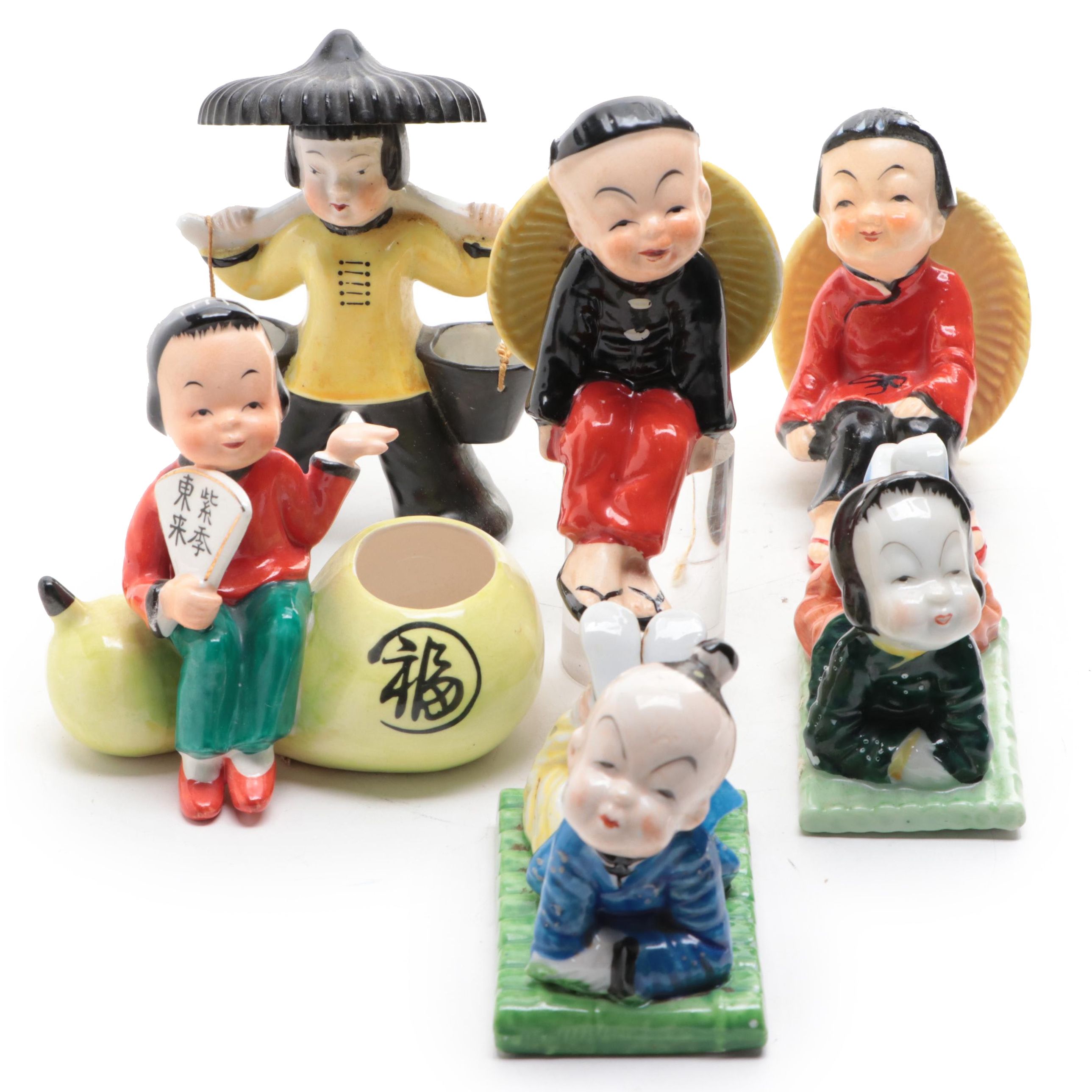 Napco and Other Japanese Made Porcelain Children Figurines, Mid-20th C.