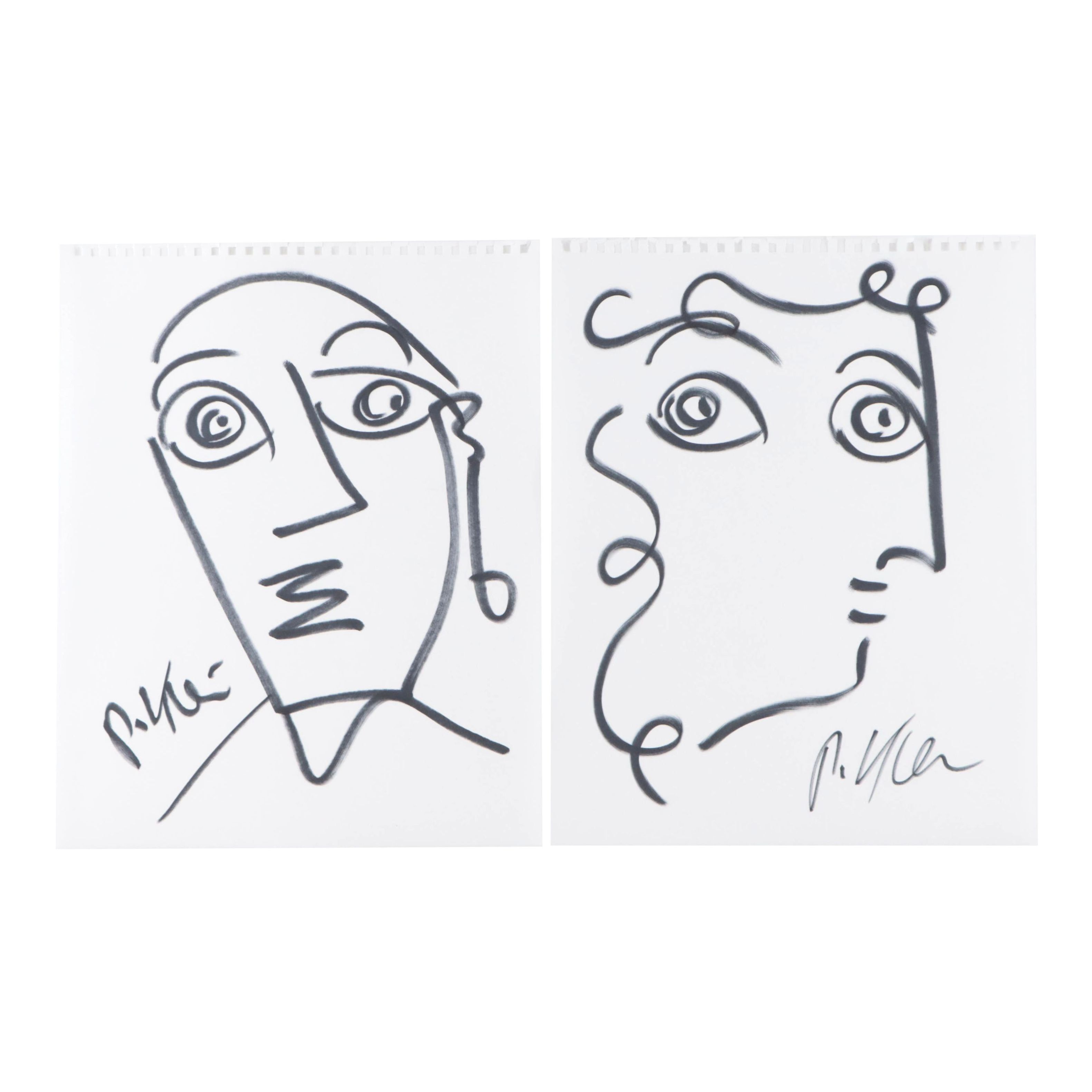 Peter Keil Abstract Ink Portraits