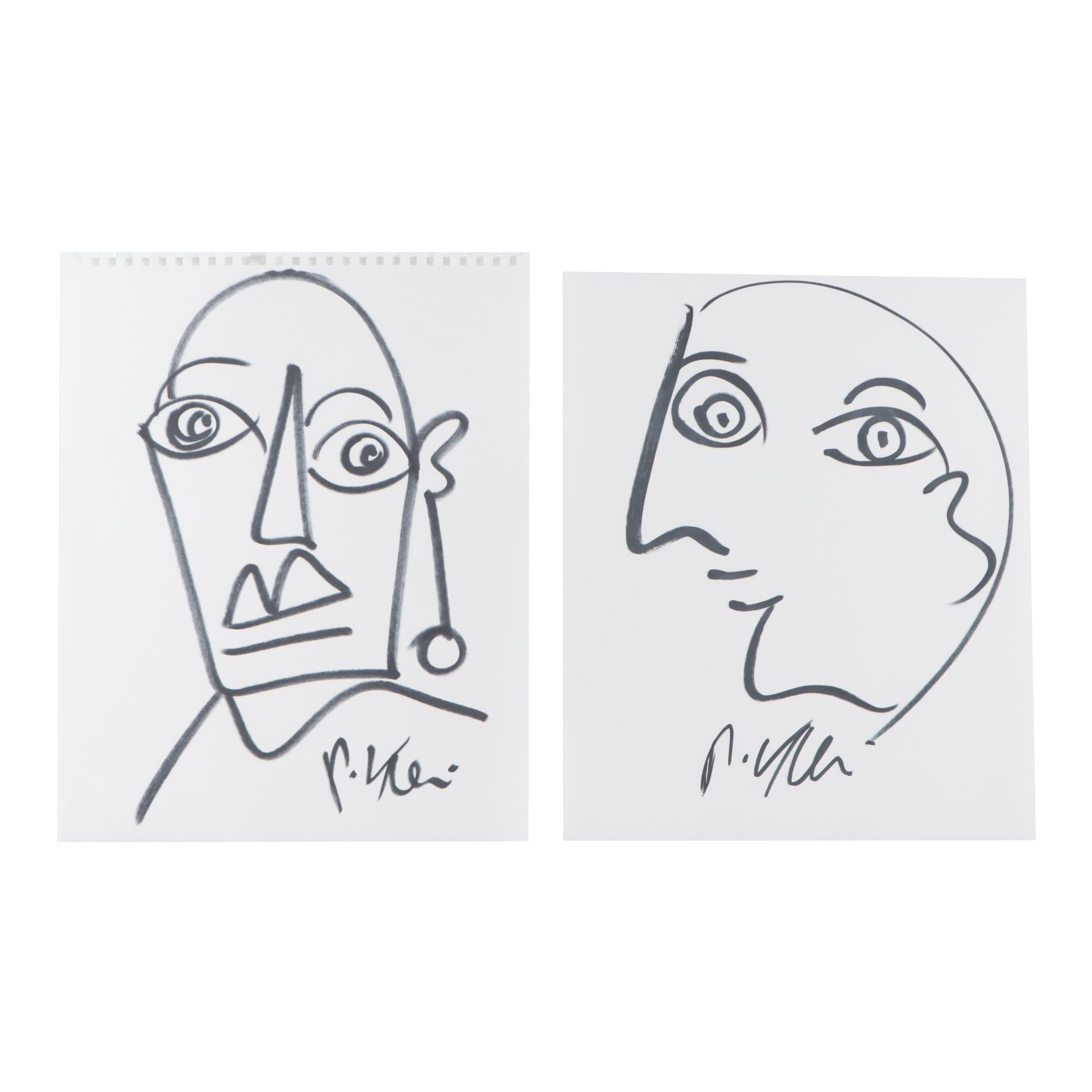 Peter Keil Abstract Ink Portraits