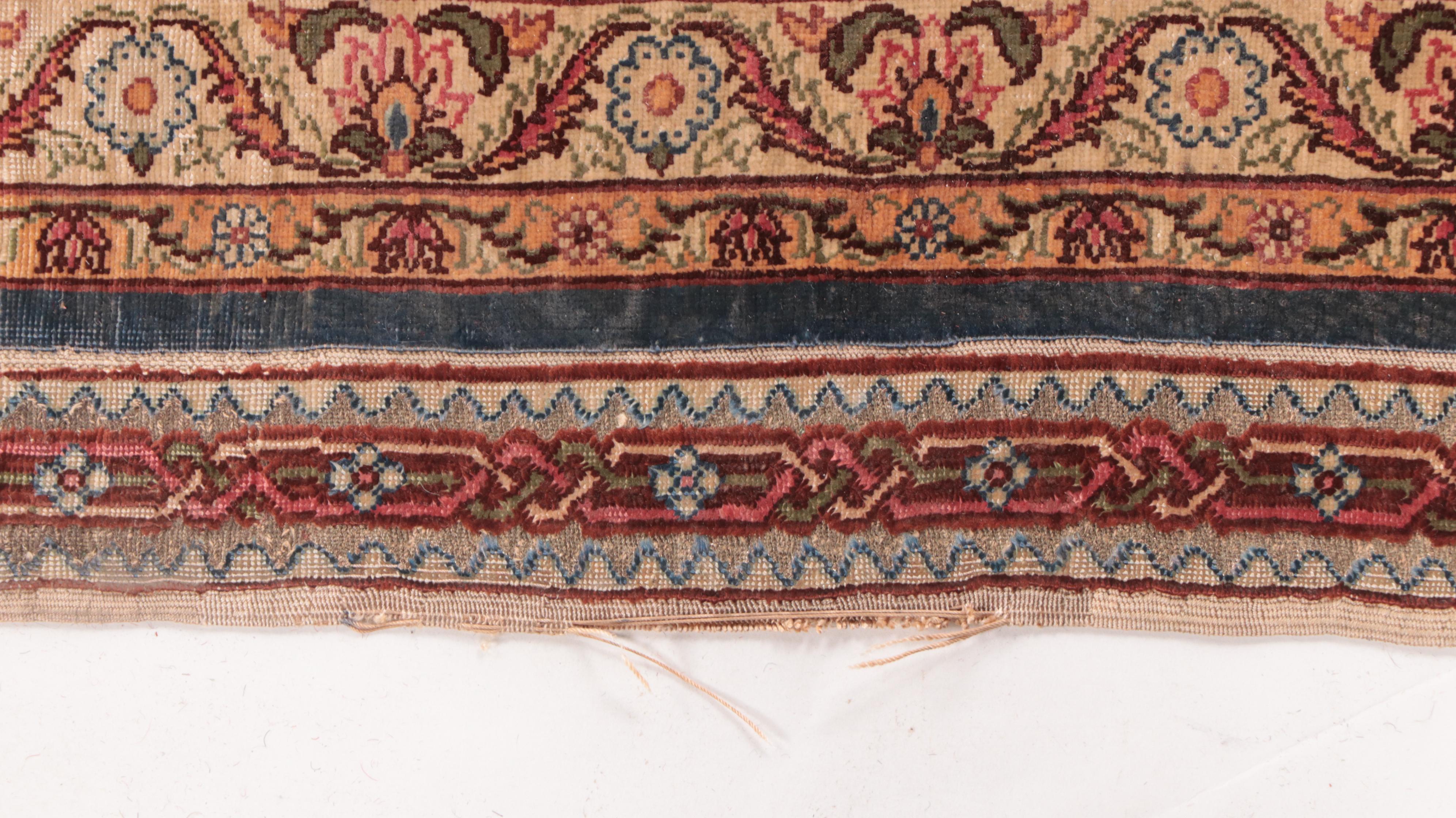 1'11 x 3'9 Hand-Knotted Turkish Kayseri Silk Prayer Rug