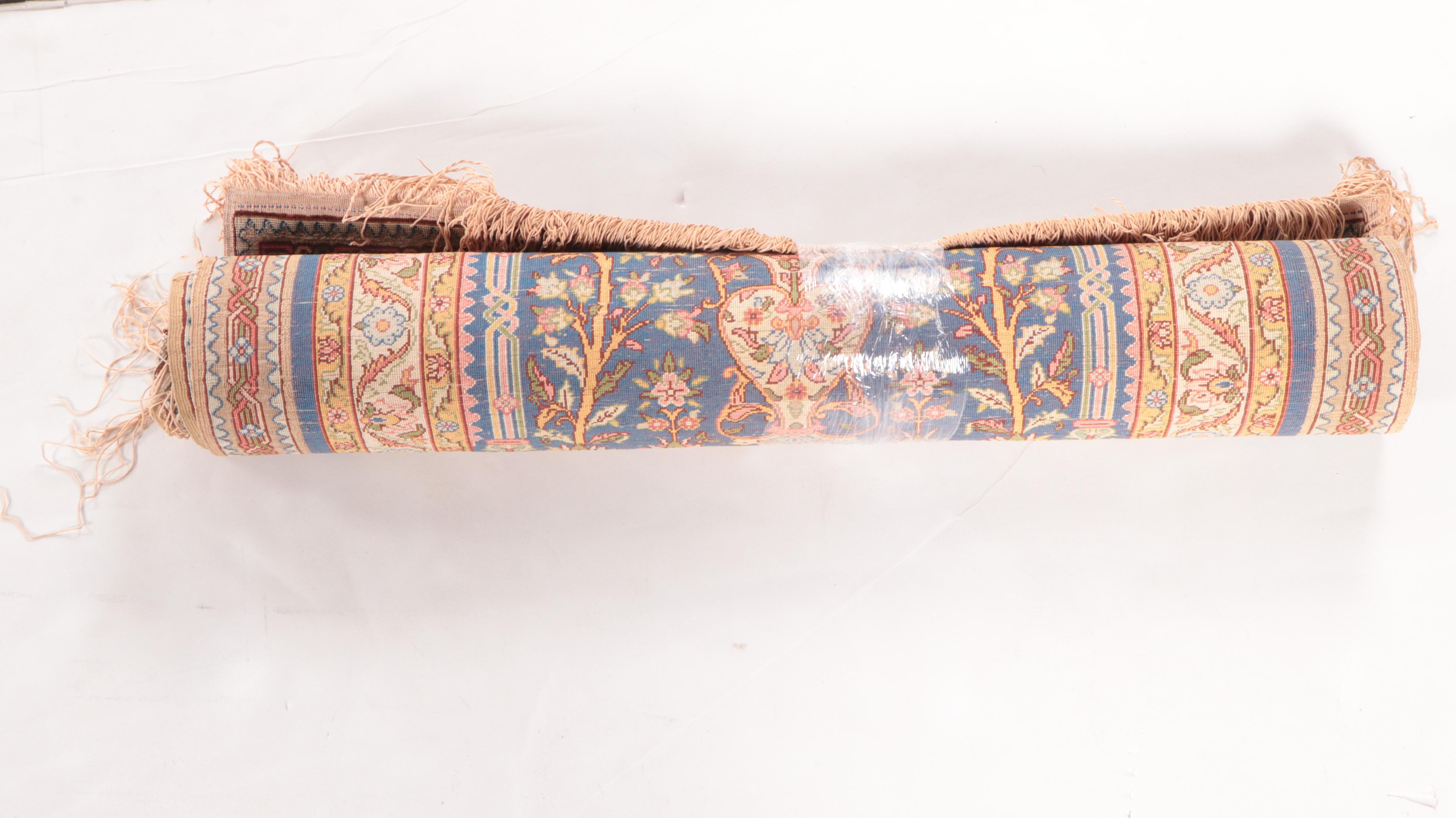 1'11 x 3'9 Hand-Knotted Turkish Kayseri Silk Prayer Rug