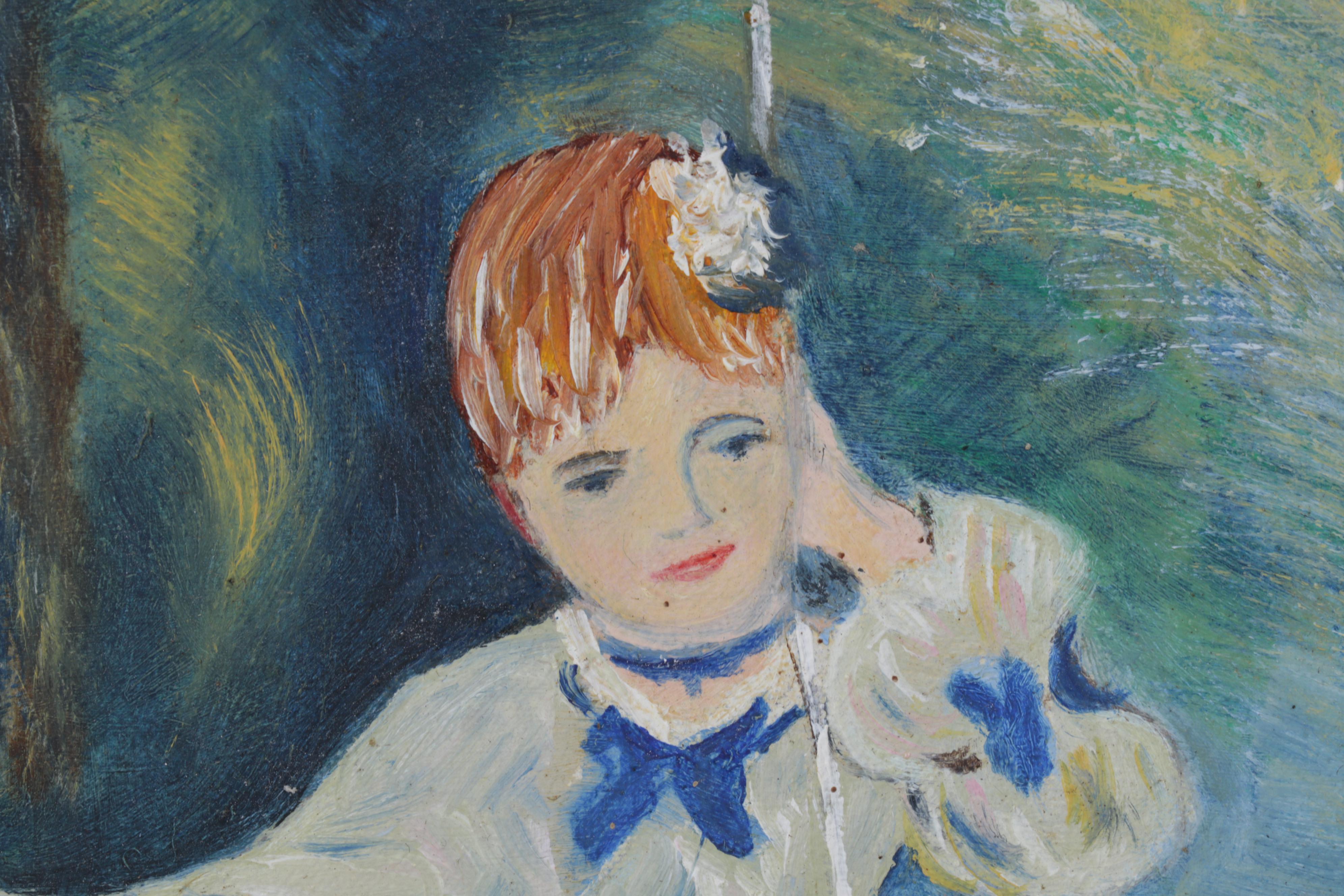 Acrylic Painting After Pierre-Auguste Renoir "The Swing," 1973