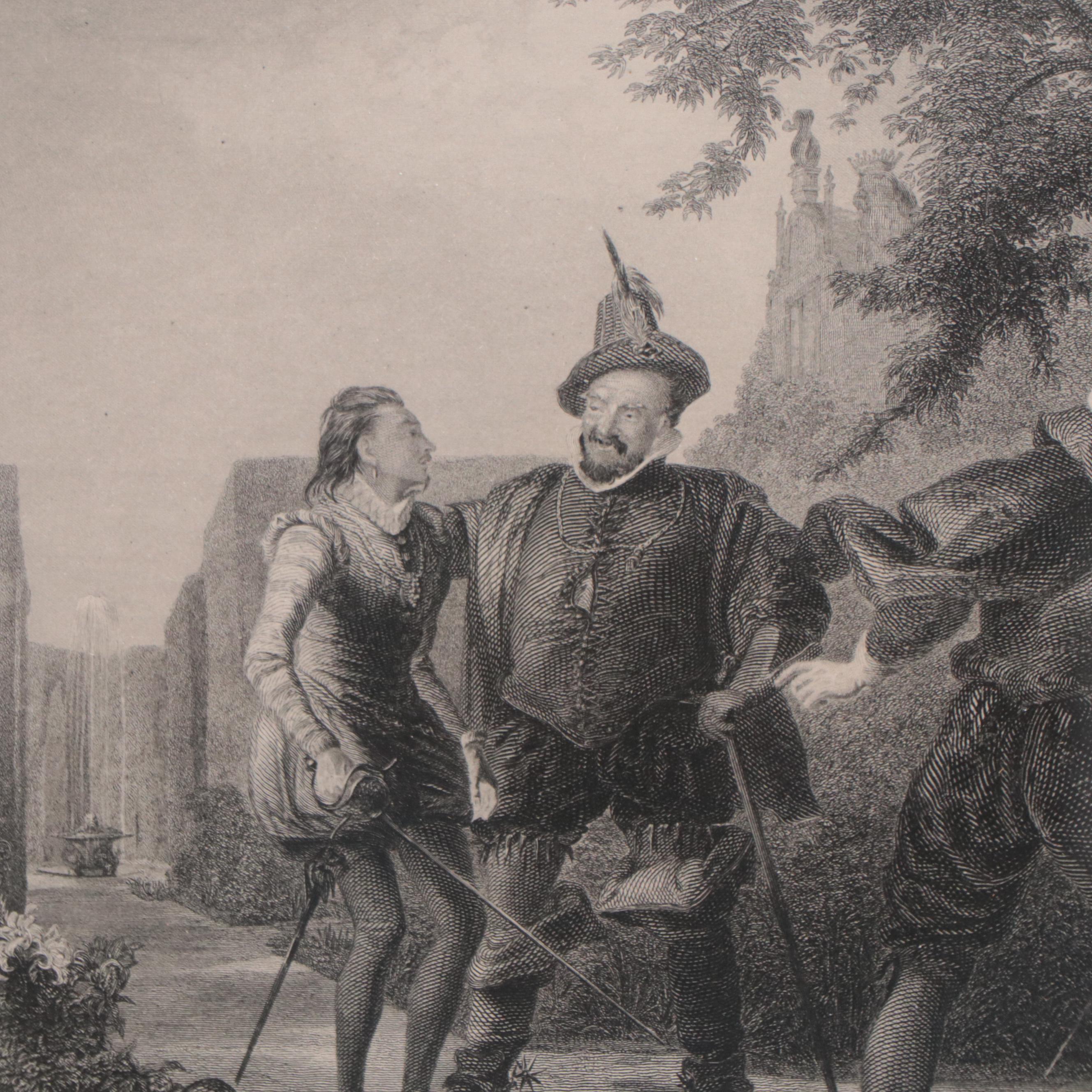Engraving After William Powell Frith "The Duel" for Shakespeare and More