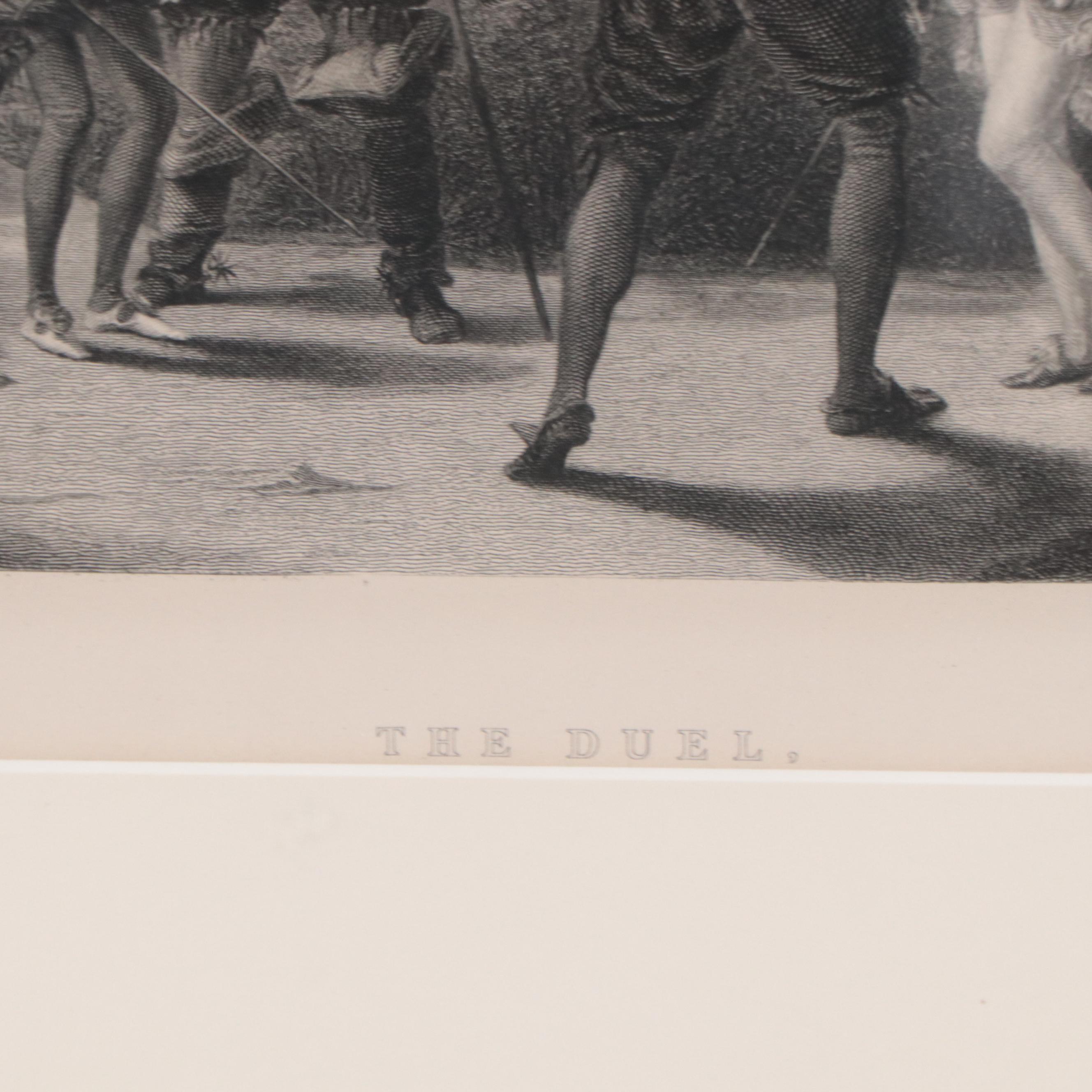 Engraving After William Powell Frith "The Duel" for Shakespeare and More