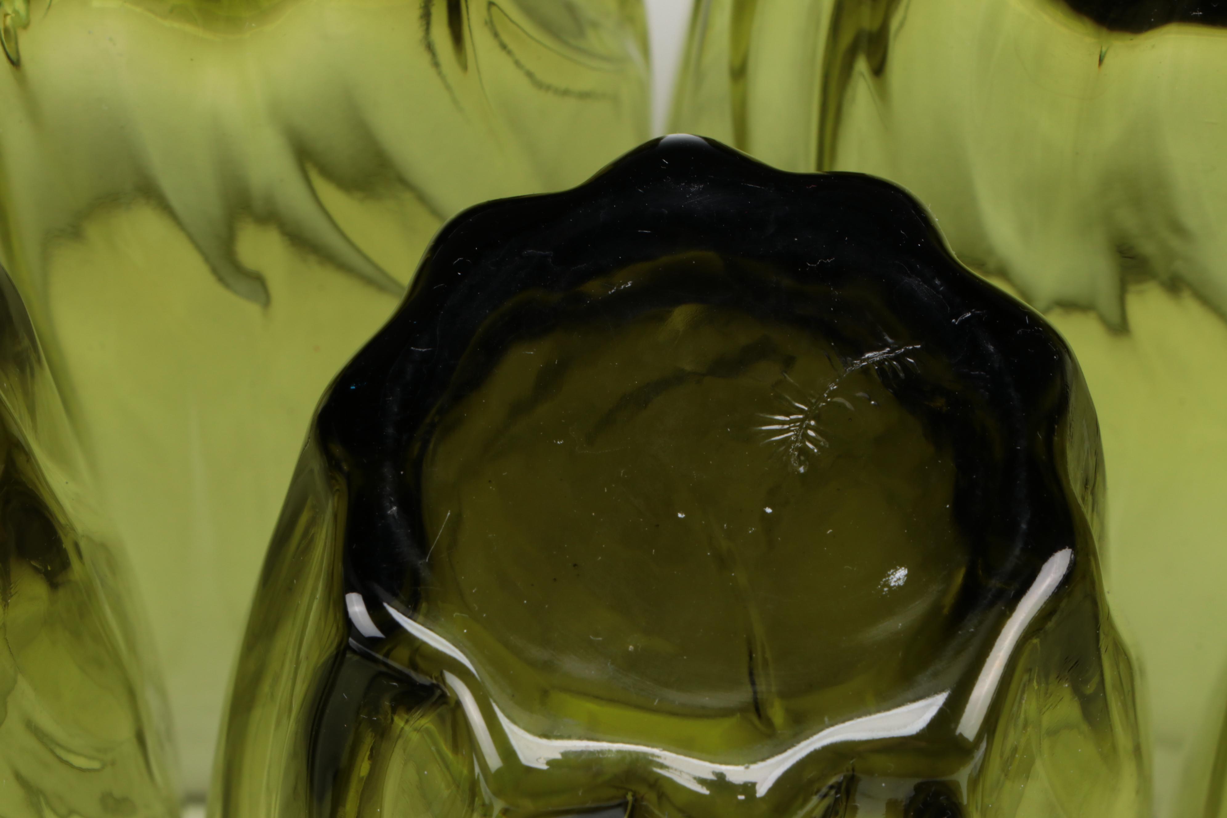 Anchor Hocking "Central Park" Ivy Green Iced Tea and Old Fashioned Glasses