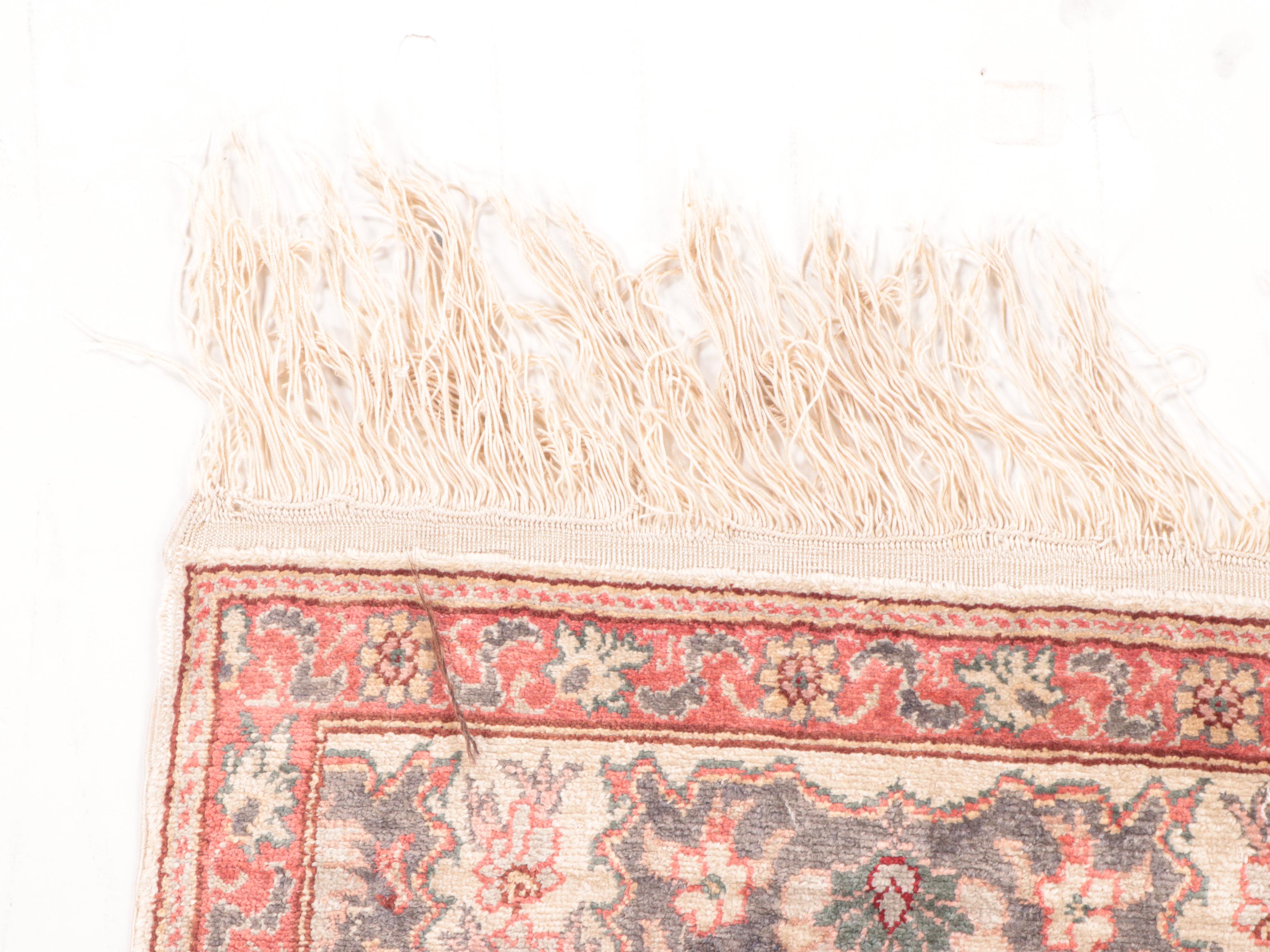 3'1 x 5'4 Hand-Knotted Turkish Hereke Silk Area Rug