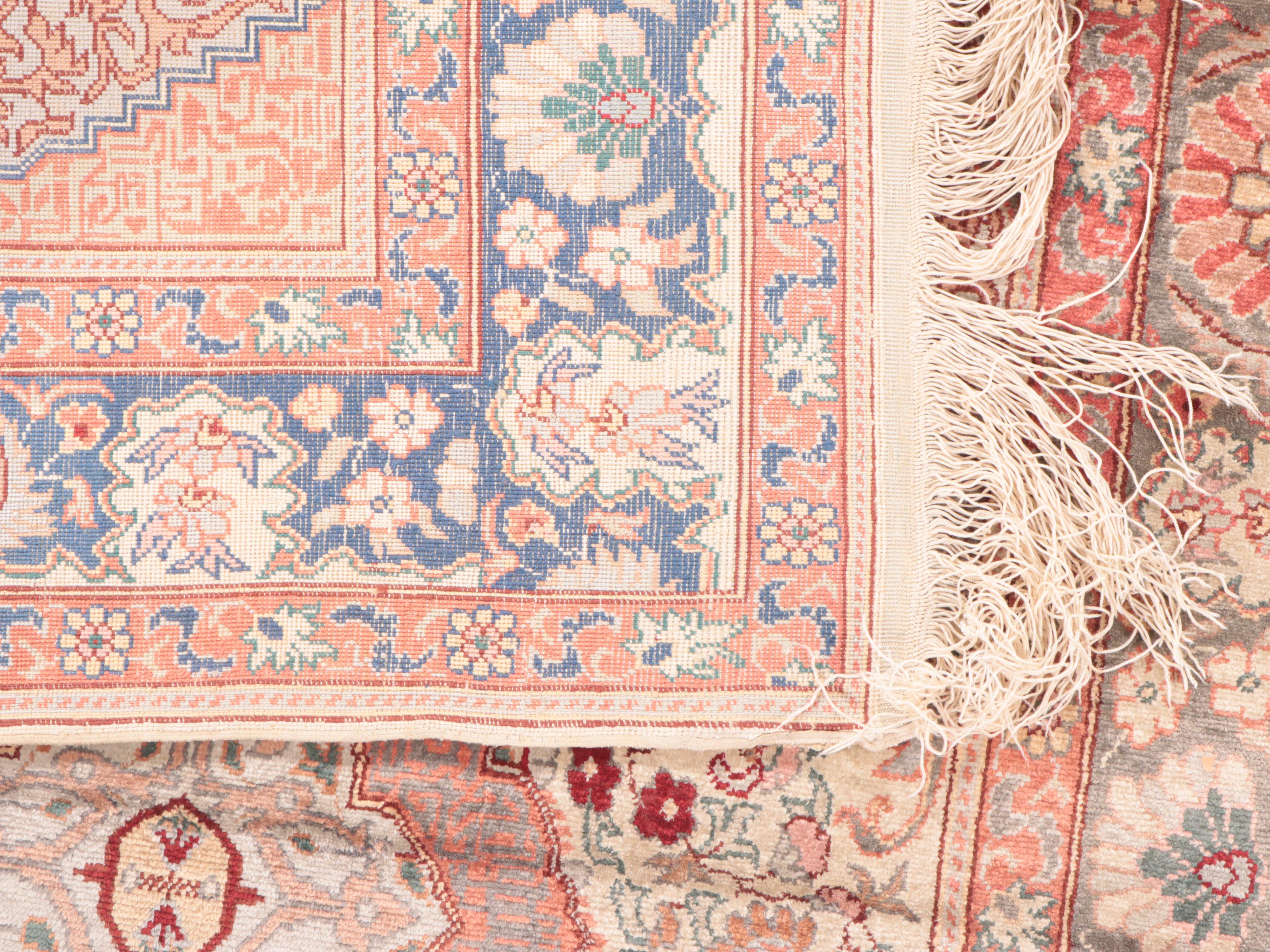 3'1 x 5'4 Hand-Knotted Turkish Hereke Silk Area Rug