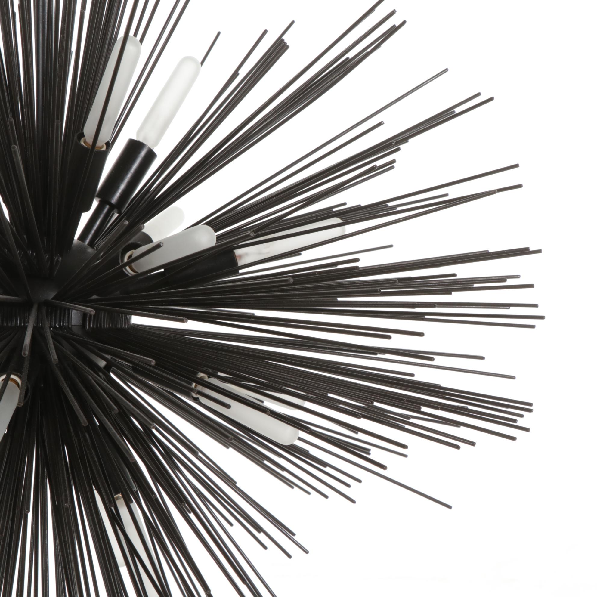 Visual Comfort "Strada" Sputnik Style Chandelier in Aged Iron Finish