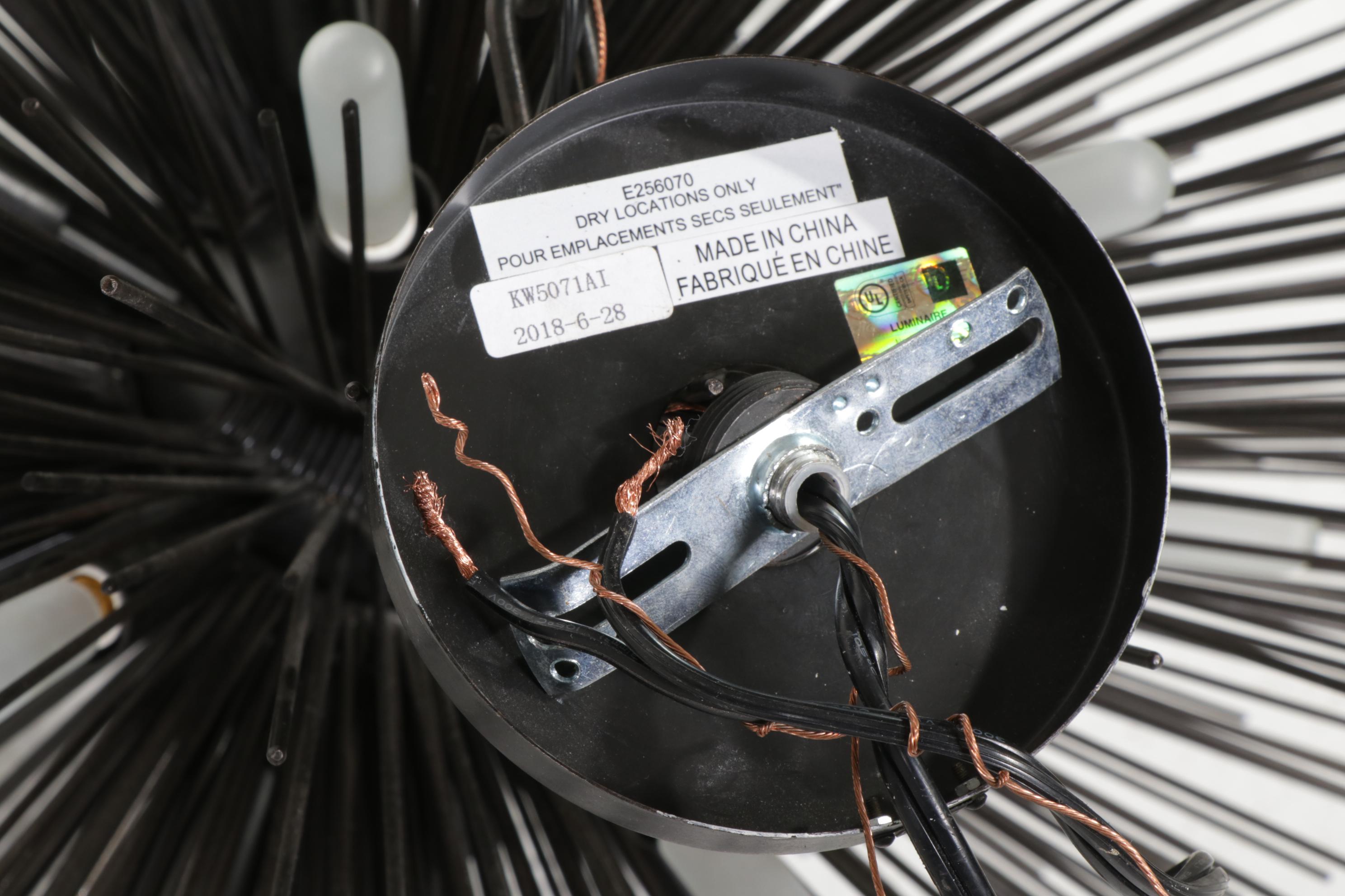 Visual Comfort "Strada" Sputnik Style Chandelier in Aged Iron Finish