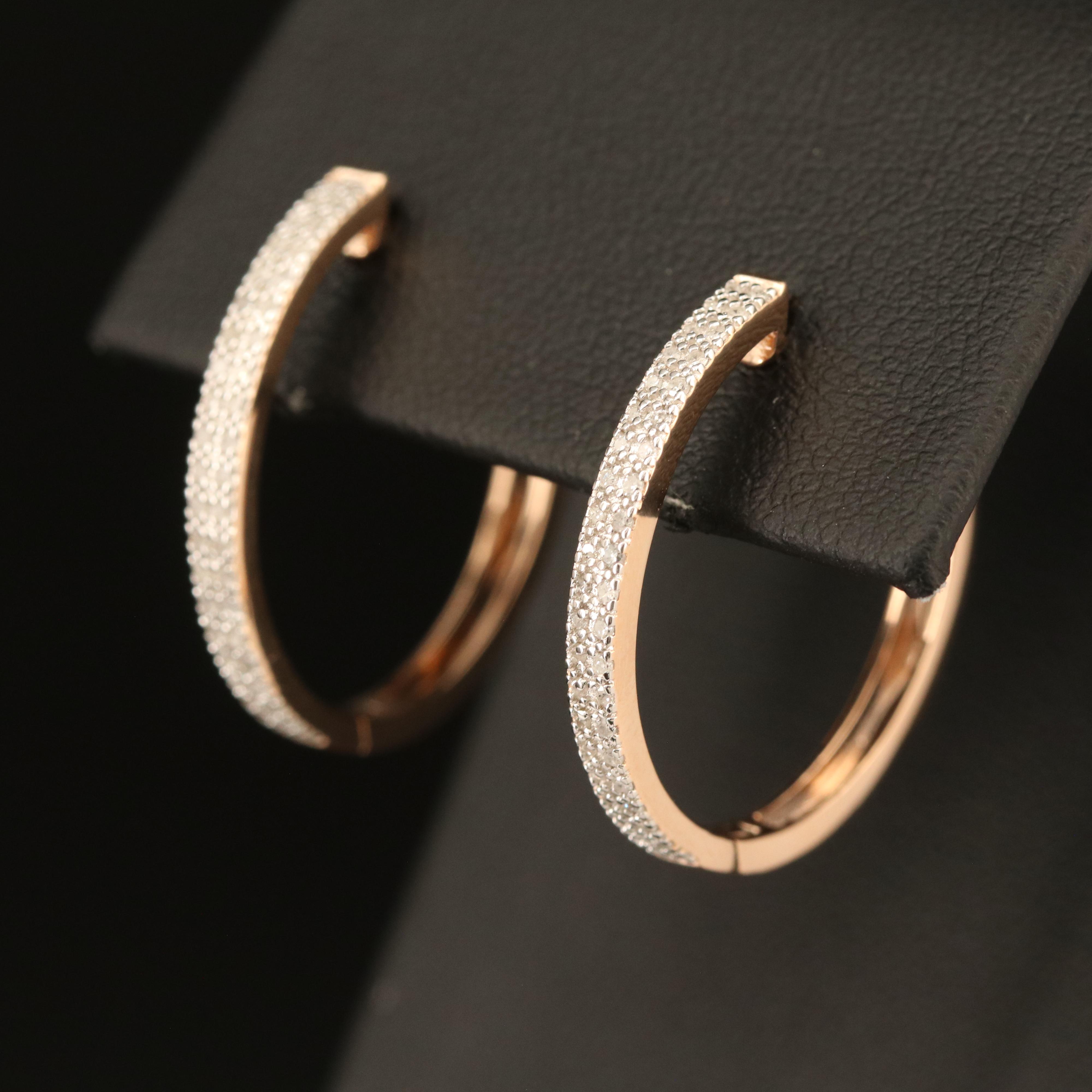 Sterling Double Row Hoop Earrings