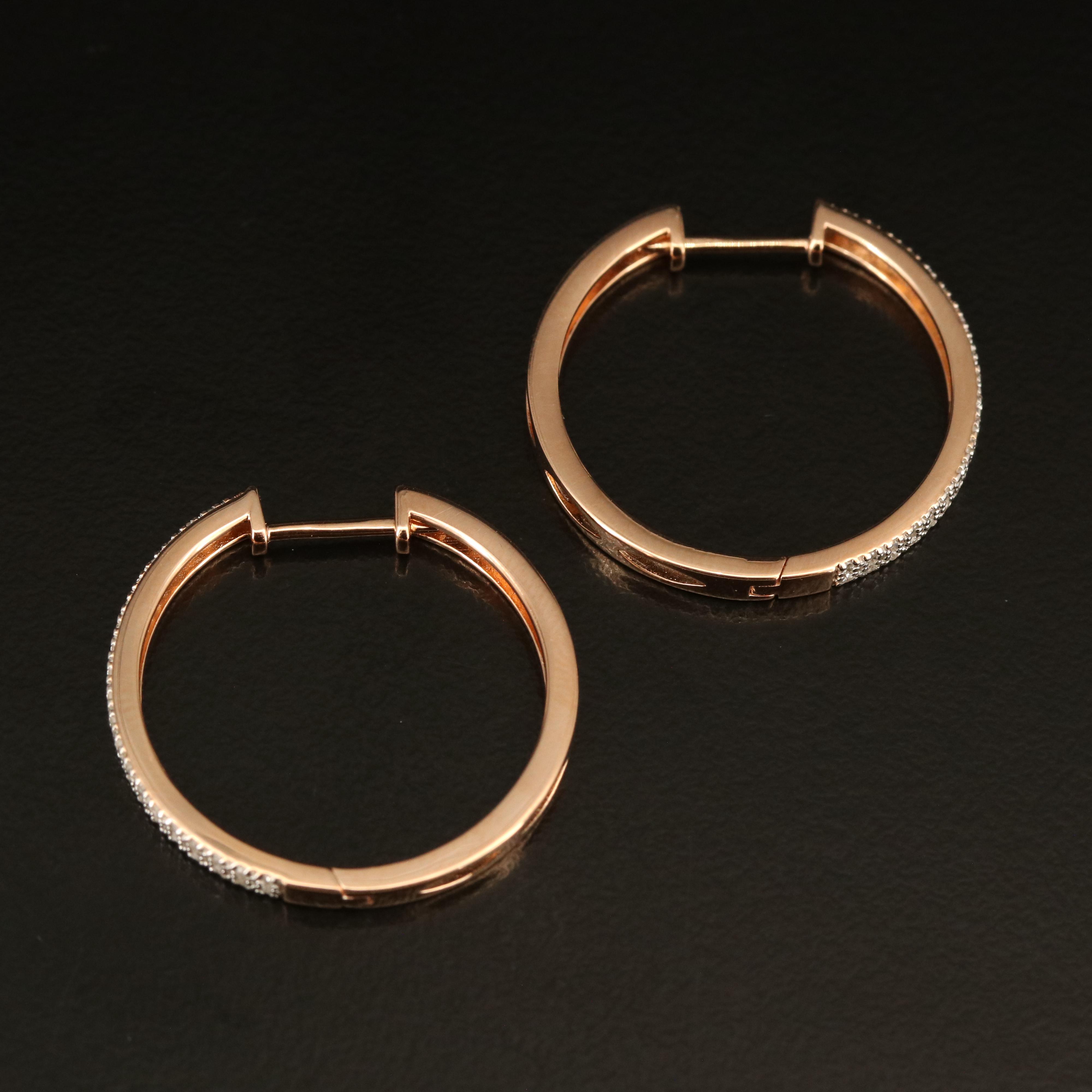Sterling Double Row Hoop Earrings