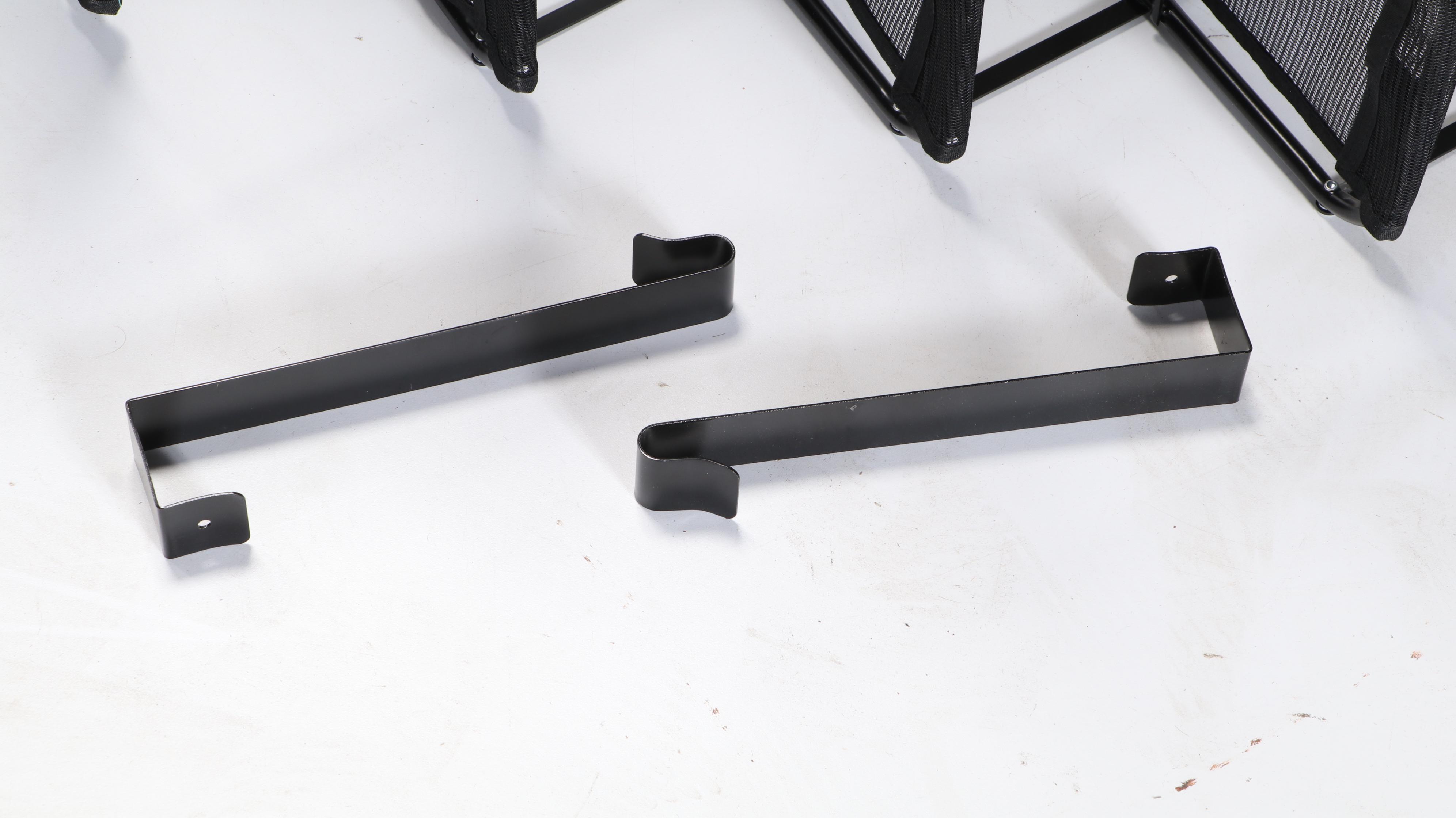 Pair of Brass-Mounted Stackable Footlockers with Collapsible Storage Racks