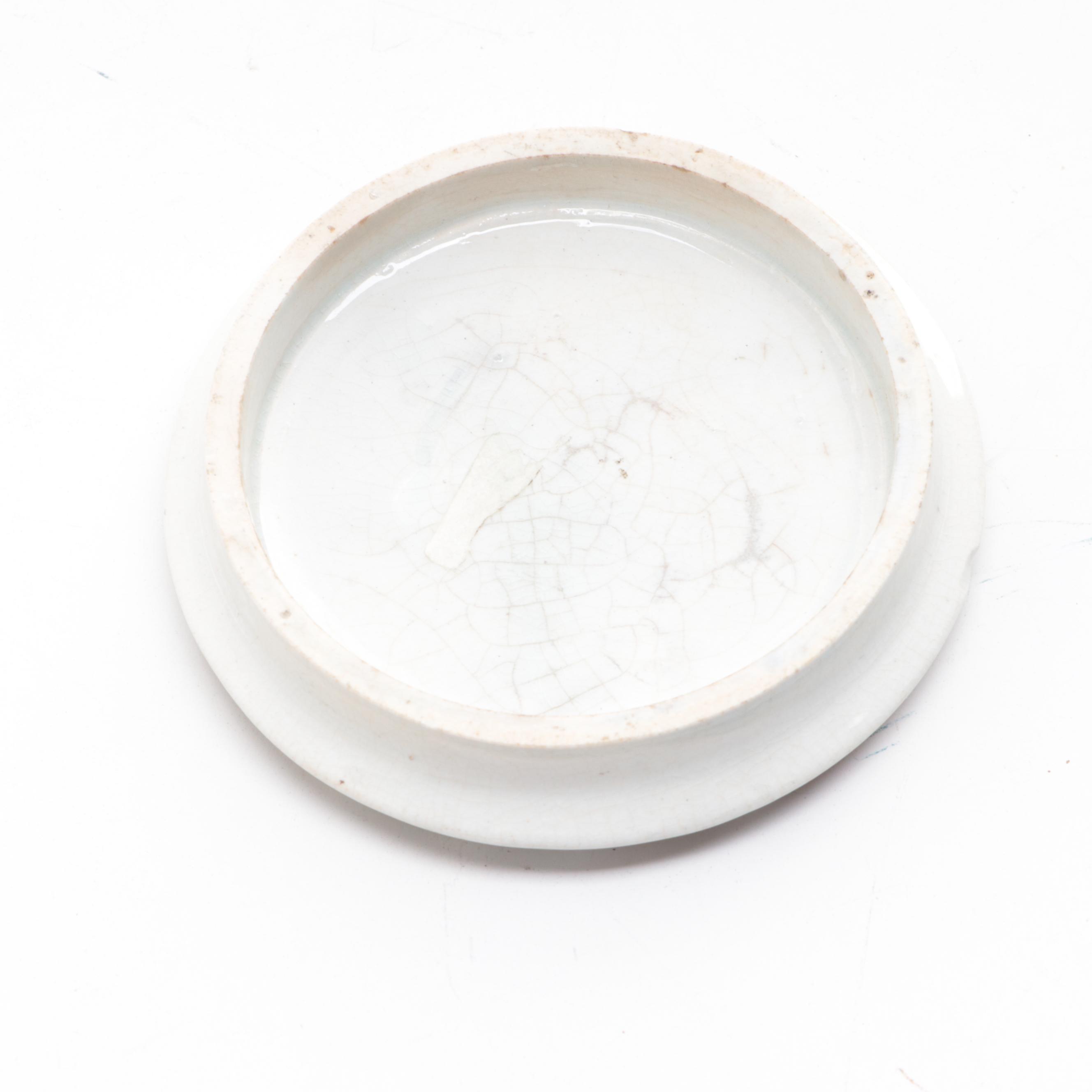 Prattware Pot Lids Depicting Pastoral Scenes, 19th Century