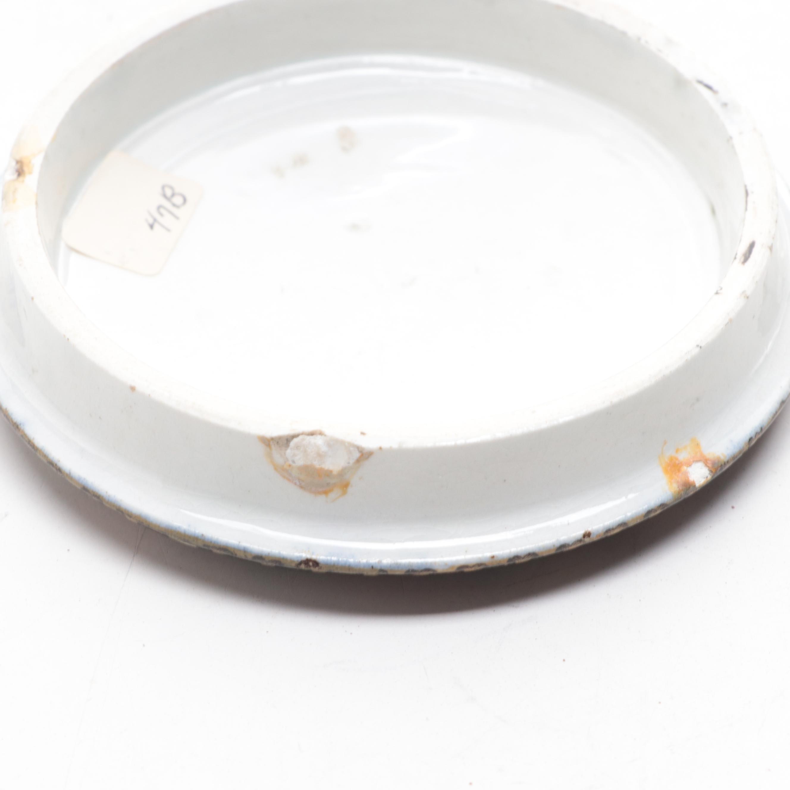 Prattware Pot Lids Depicting Pastoral Scenes, 19th Century