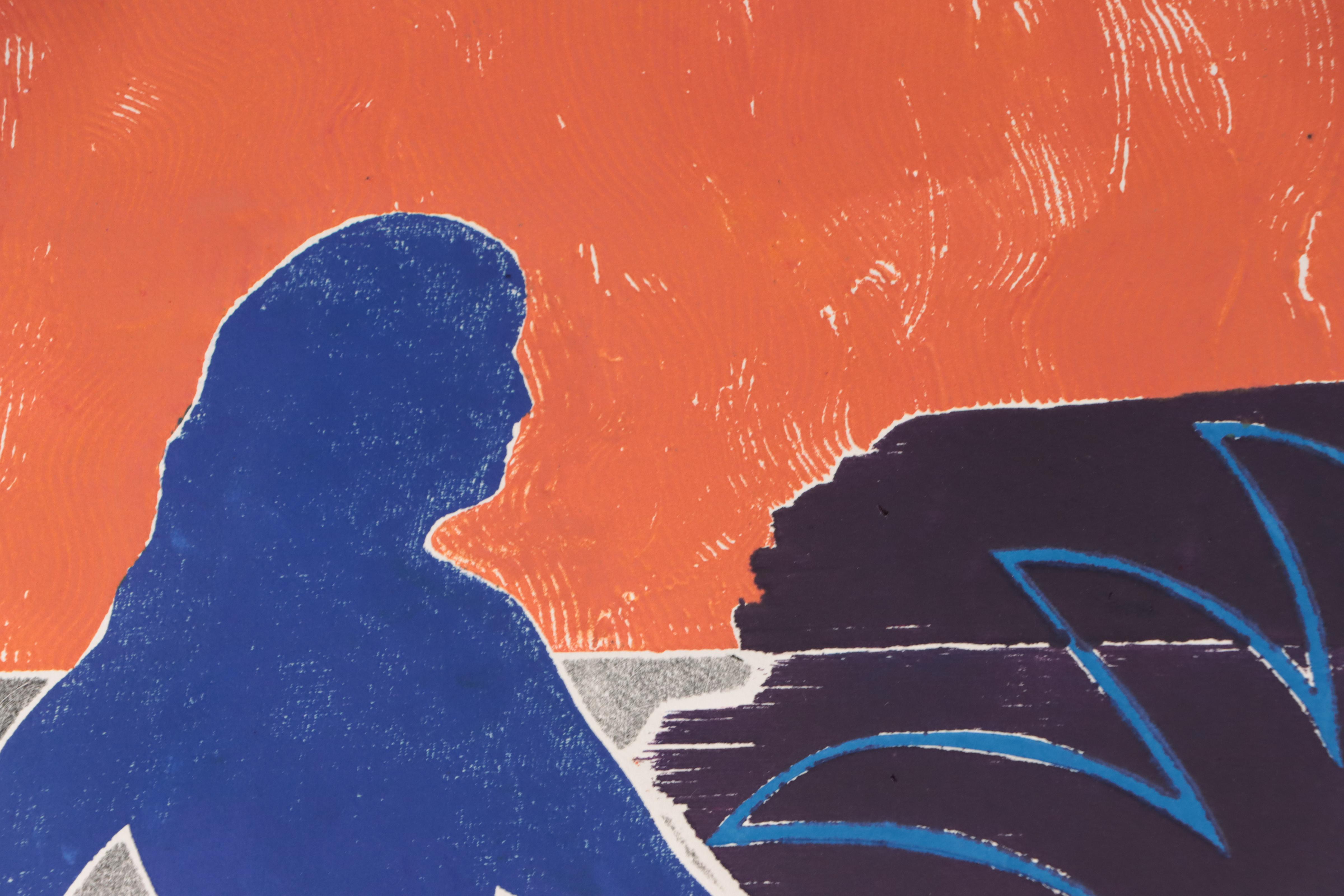 Sheila Bonser Abstract Collagraphs Including "Anticipation IV"