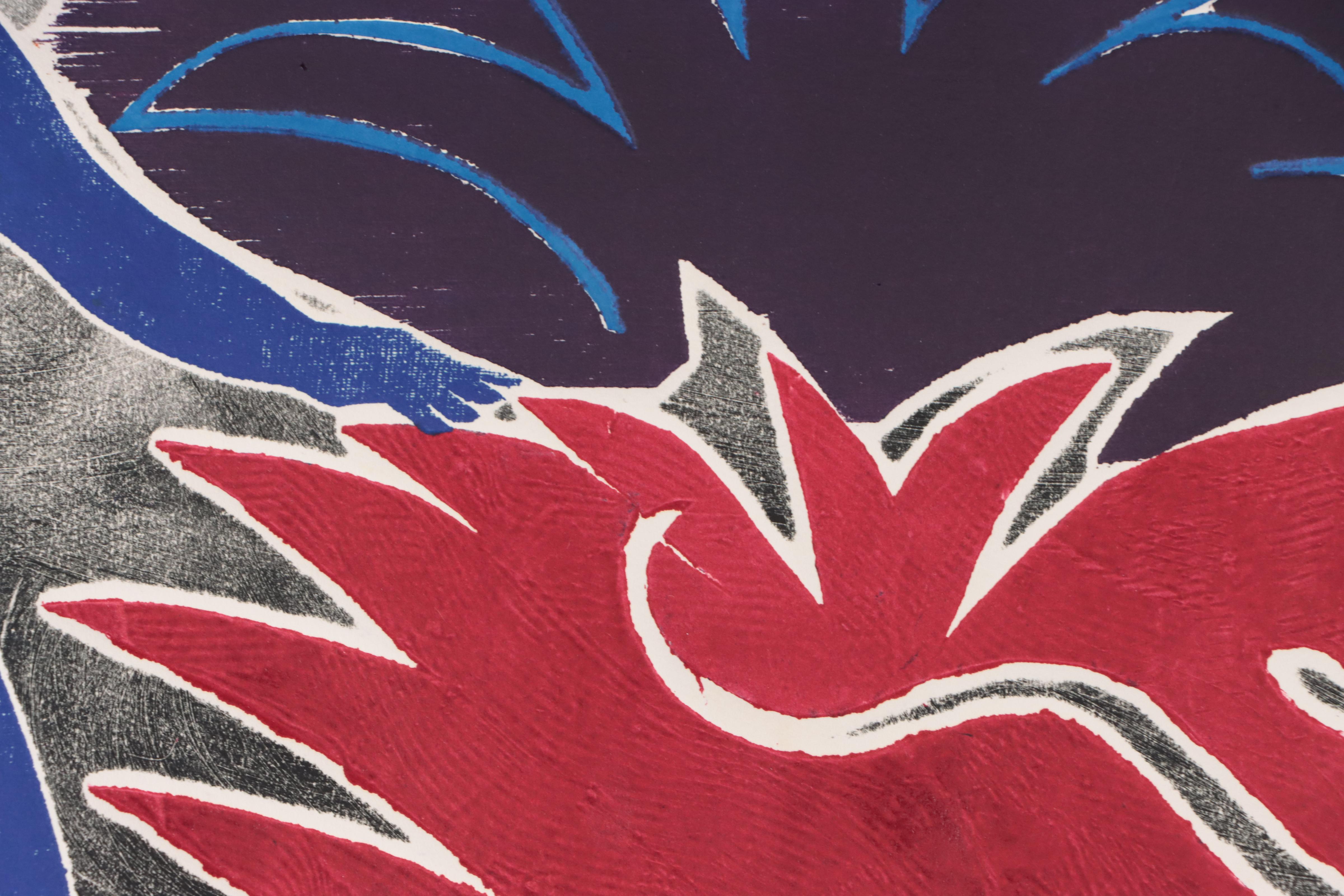 Sheila Bonser Abstract Collagraphs Including "Anticipation IV"