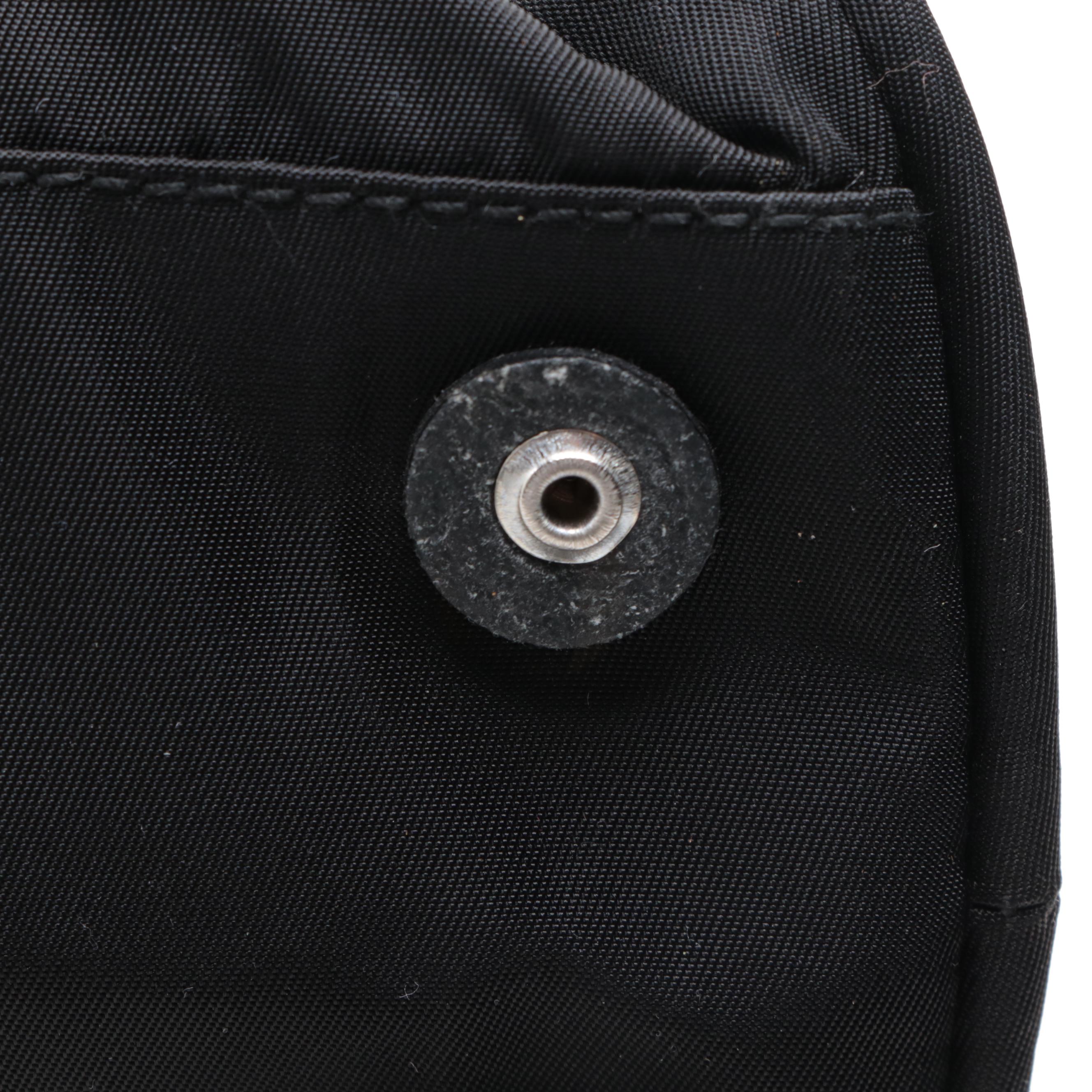 Prada Zip-Around Slim Briefcase/Lap Top Bag in Black Nylon Gabardine