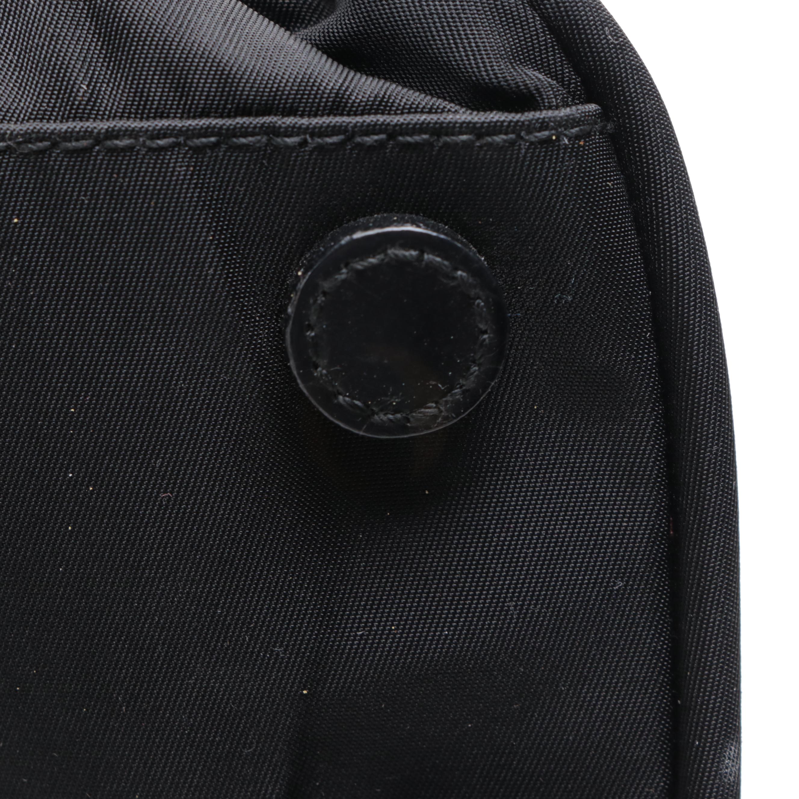 Prada Zip-Around Slim Briefcase/Lap Top Bag in Black Nylon Gabardine