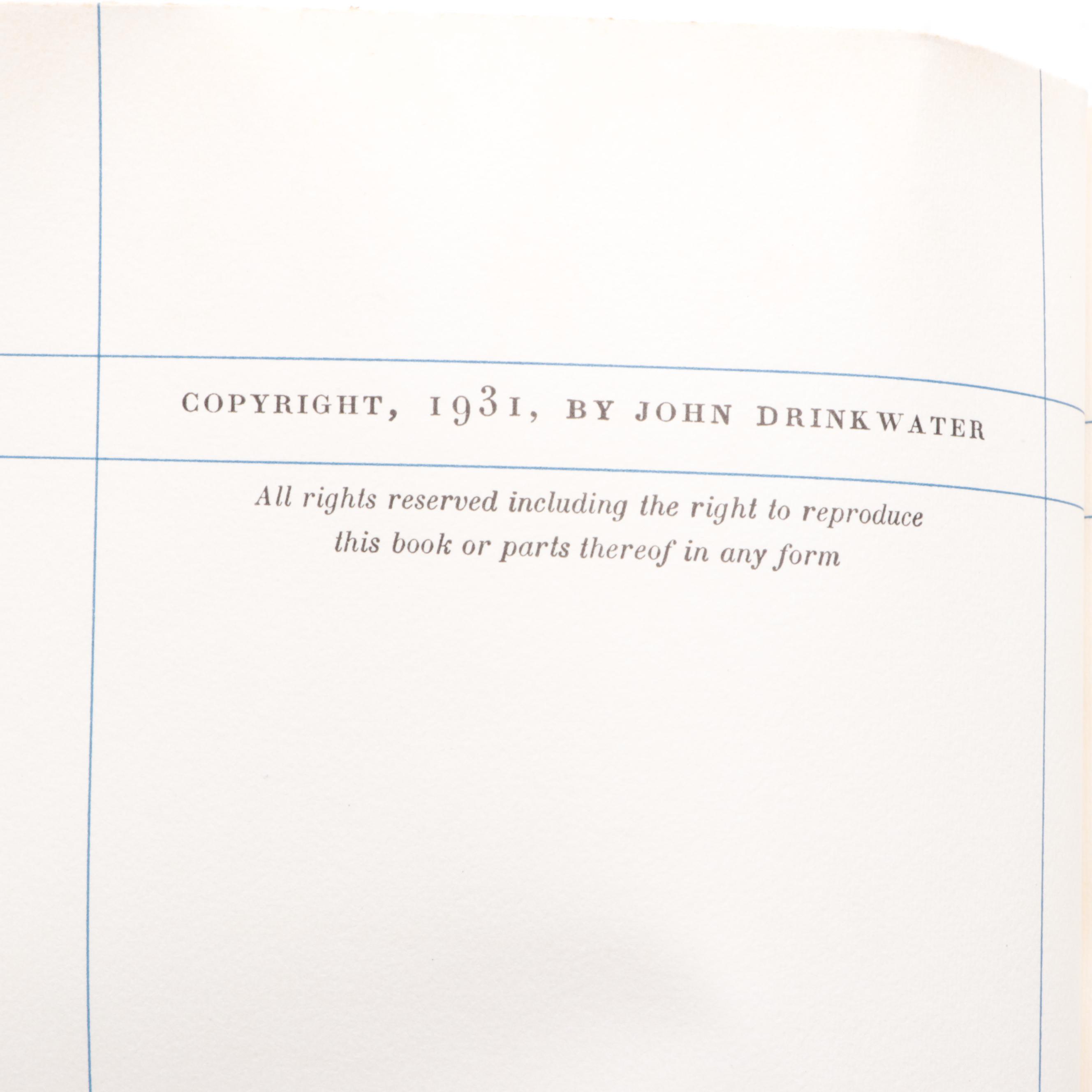 Signed Limited Edition "American Vignettes, 1860–1865" by John Drinkwater, 1931