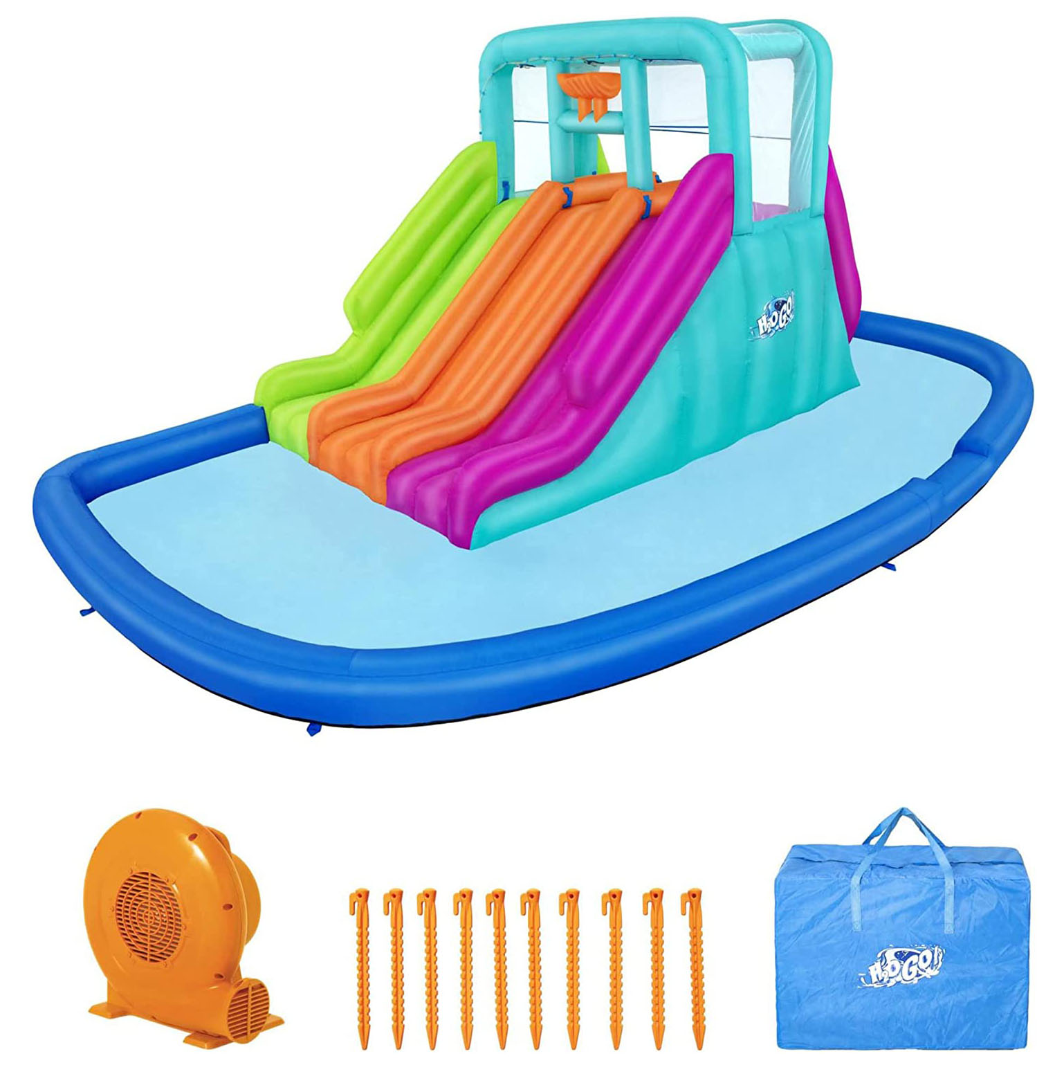 H2OGO! 22' Triple Splash Kids Inflatable Water Park