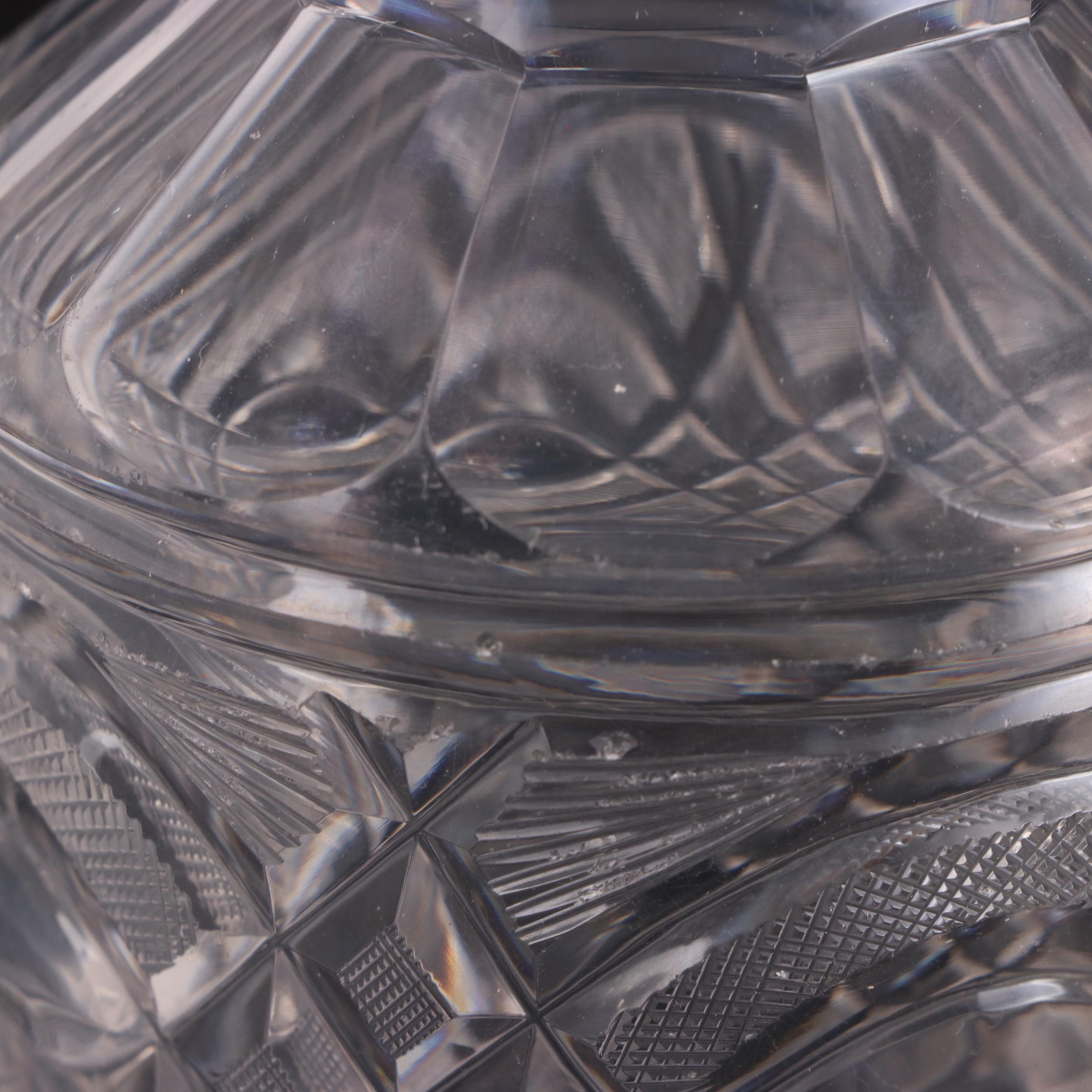 George III Ship's Decanter and a Small Three Ring Neck Decanter