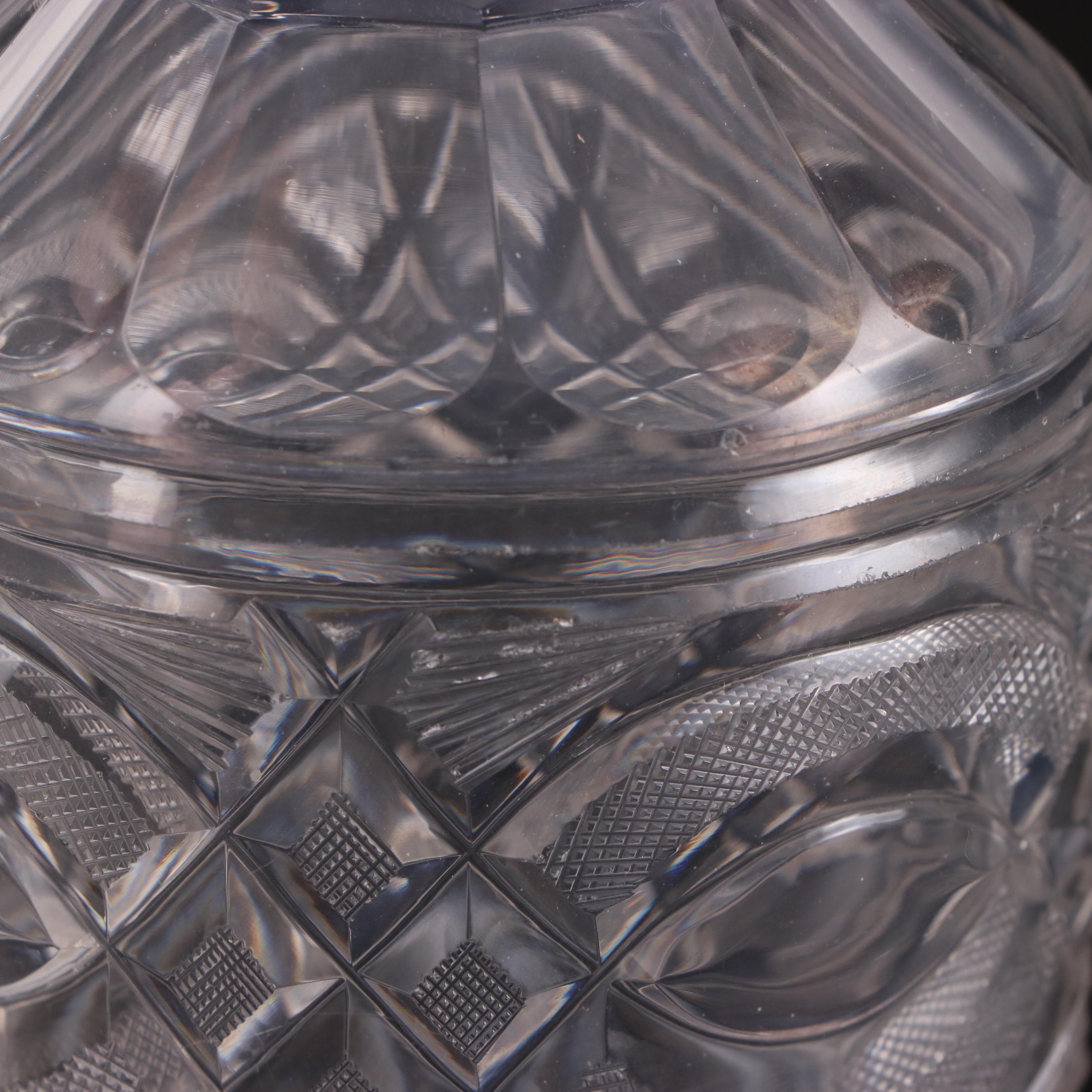 George III Ship's Decanter and a Small Three Ring Neck Decanter