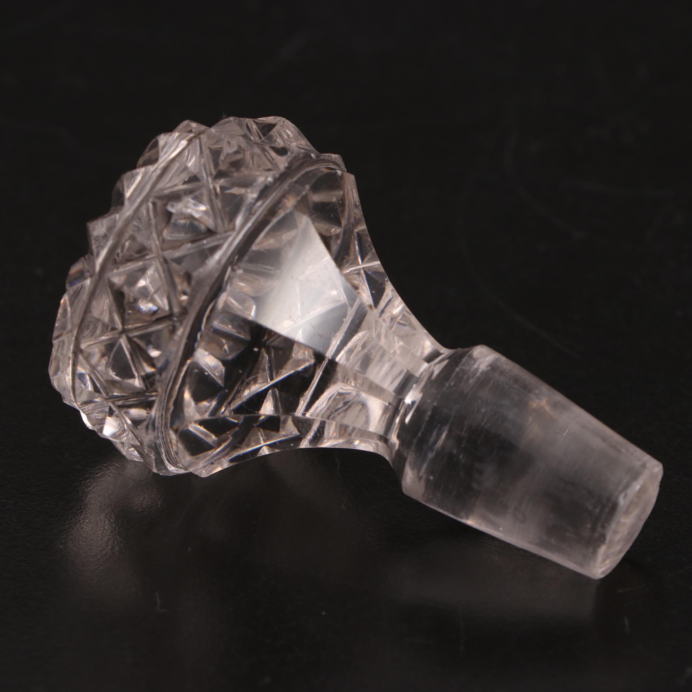 George III Ship's Decanter and a Small Three Ring Neck Decanter