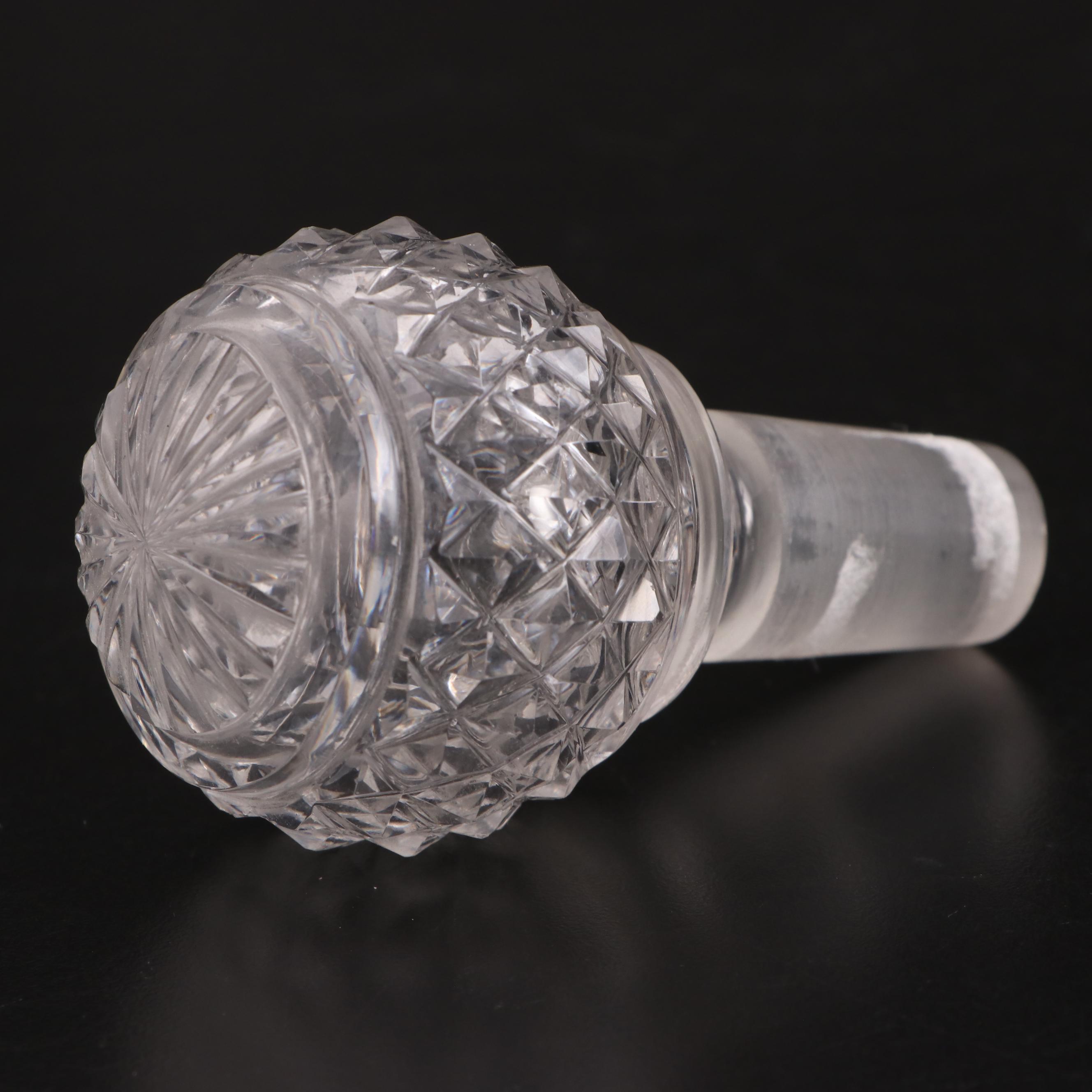 George III Ship's Decanter and a Small Three Ring Neck Decanter