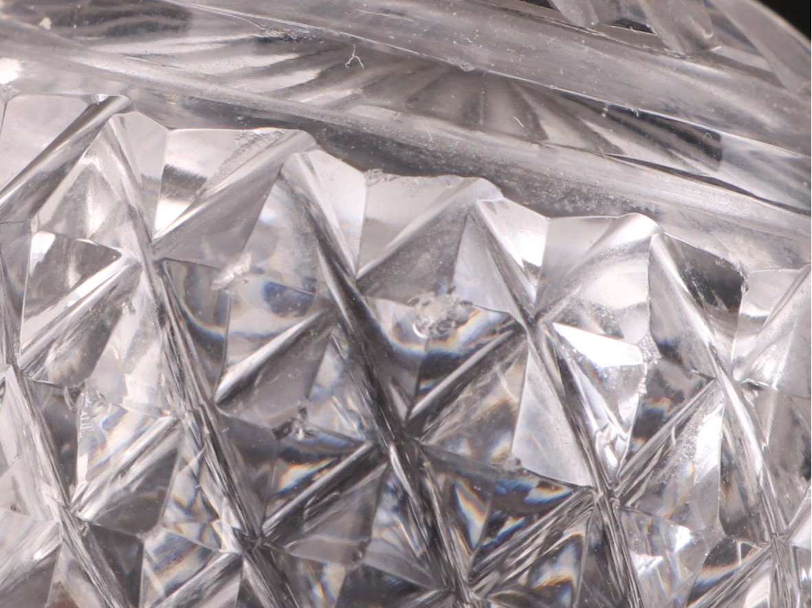 George III Ship's Decanter and a Small Three Ring Neck Decanter