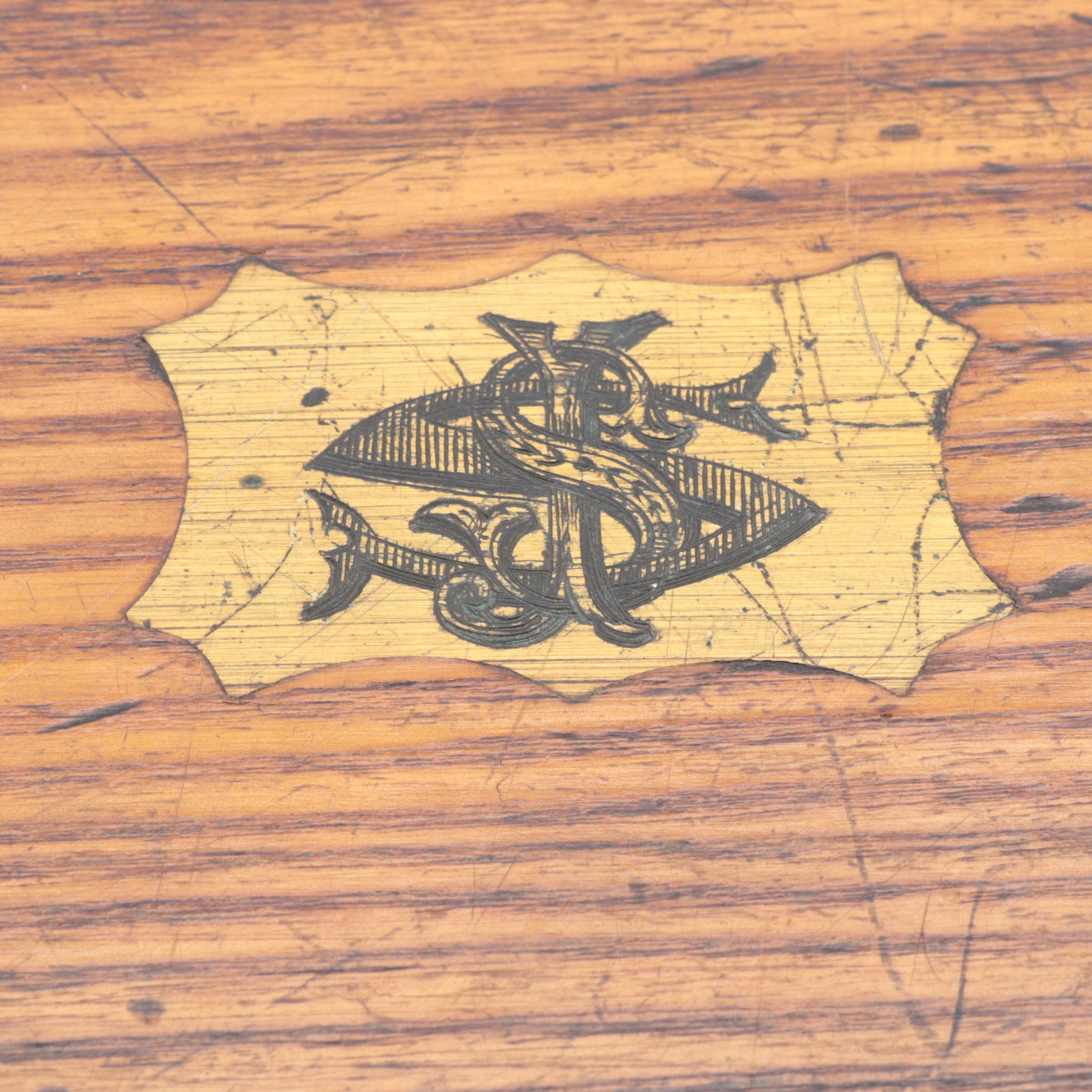 Small Victorian Pine Traveling Trunk, Late 19th/Early 20th Century