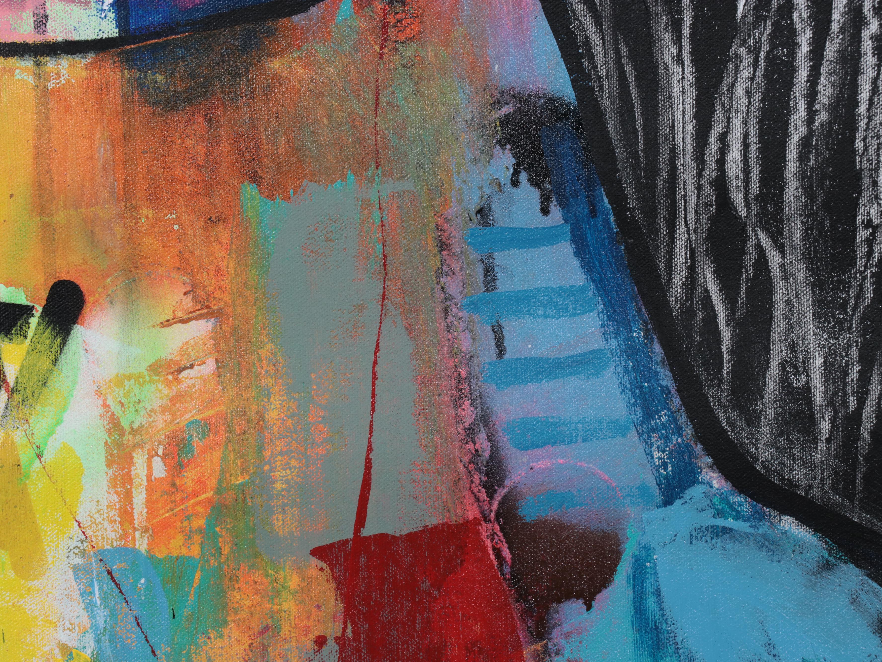 Michel Blázquez Mixed Media Painting "Leda and the Swan," 2023