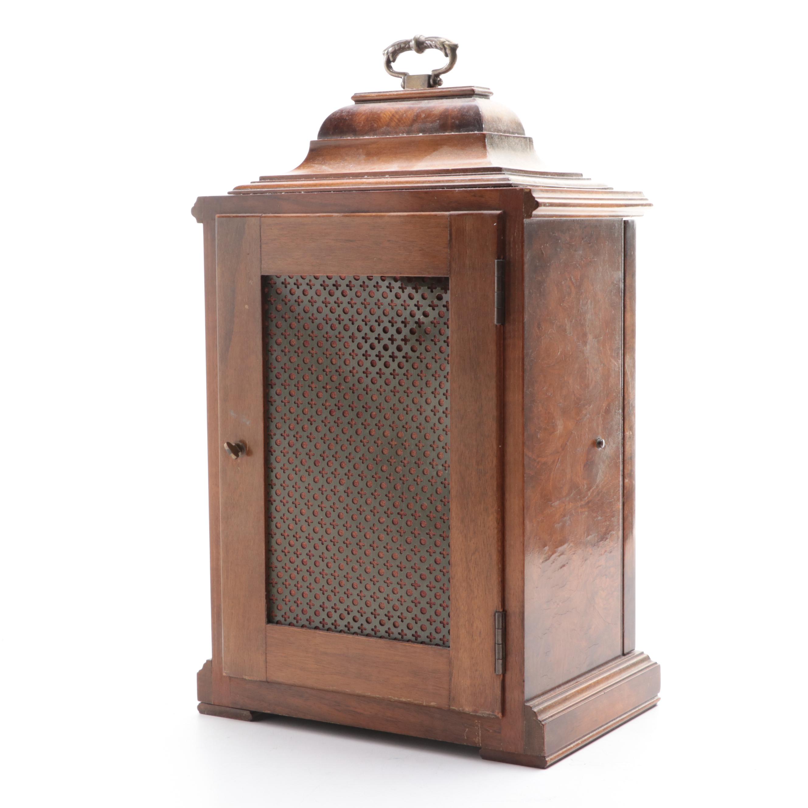 Elliott London Baroque Style Burl Wood Bracket Clock